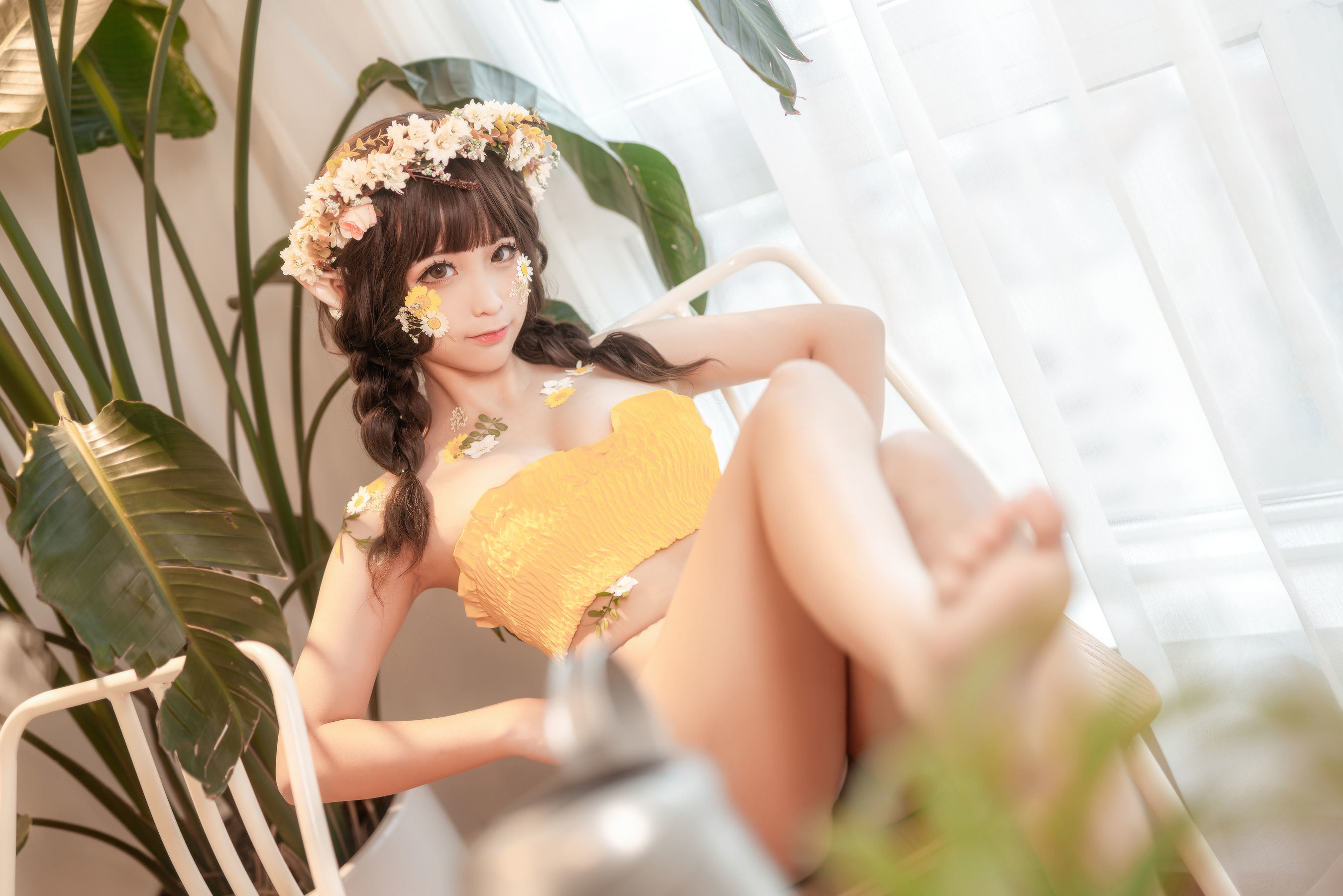 [网红COSER写真] 动漫博主蠢沫沫 - 尖耳国度 花精灵