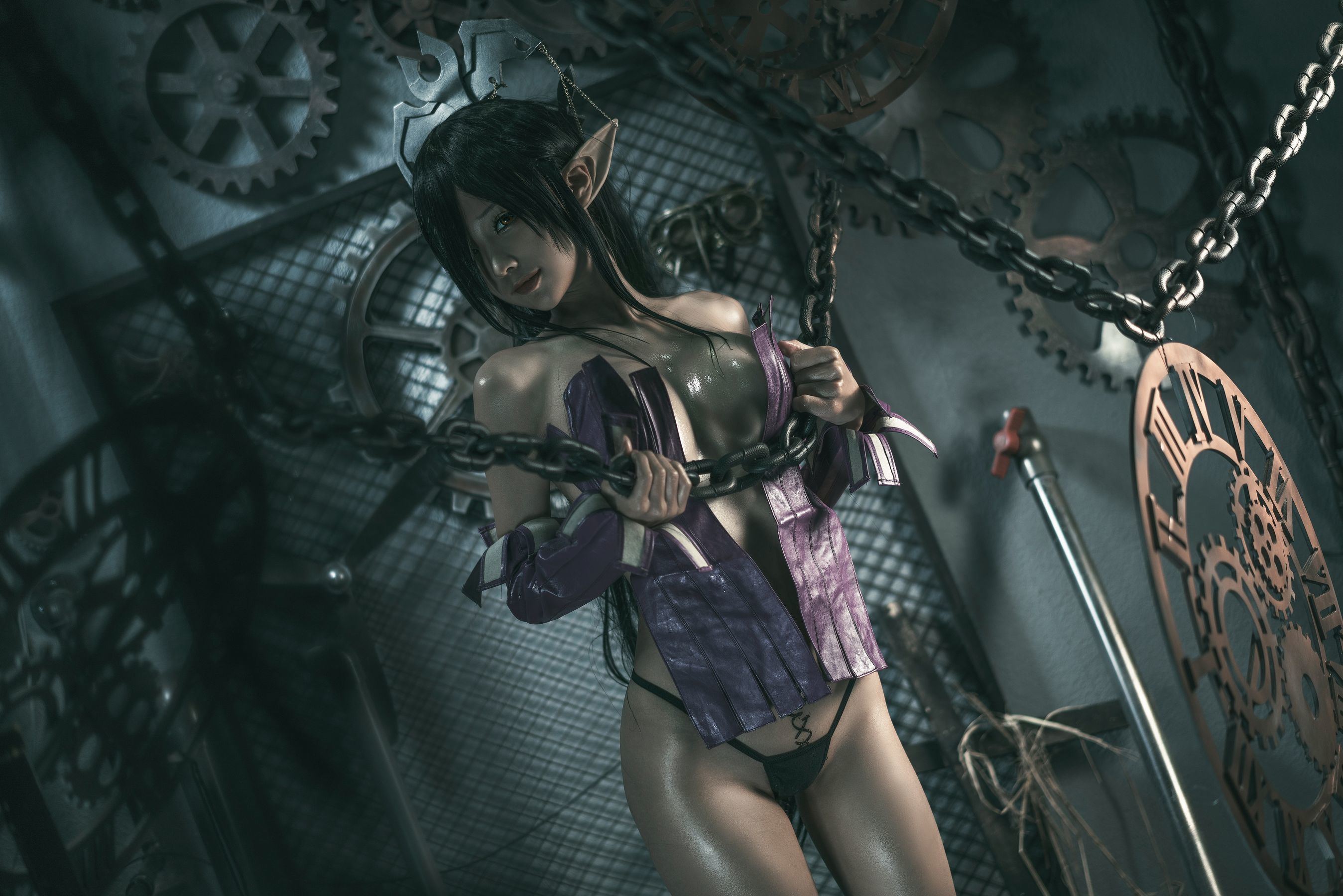 Internet Celebrity Cosplayer Photobook] Anime Blogger Chun Mo Mo - Black Beast Queen Original Design