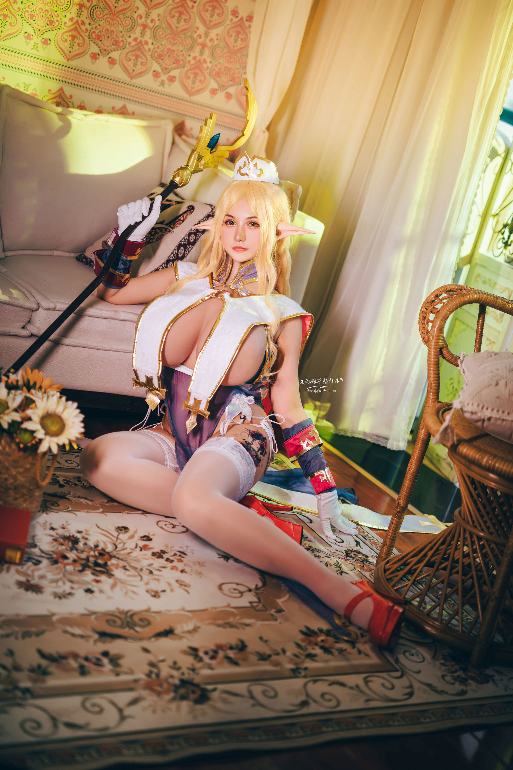 ネット有名人コスプレイヤー写真] シャーゲーゲー起きたくない - エルフの村 プリシラ