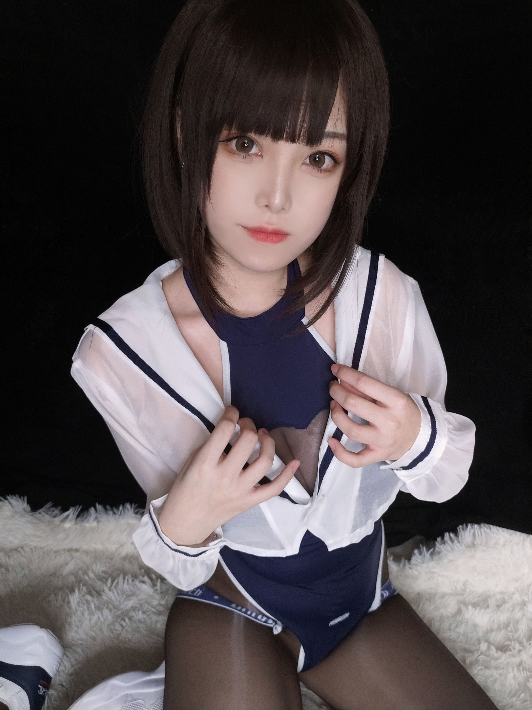 網紅COSER寫真] 萌系小姐姐蜜汁貓裘 - 水著
