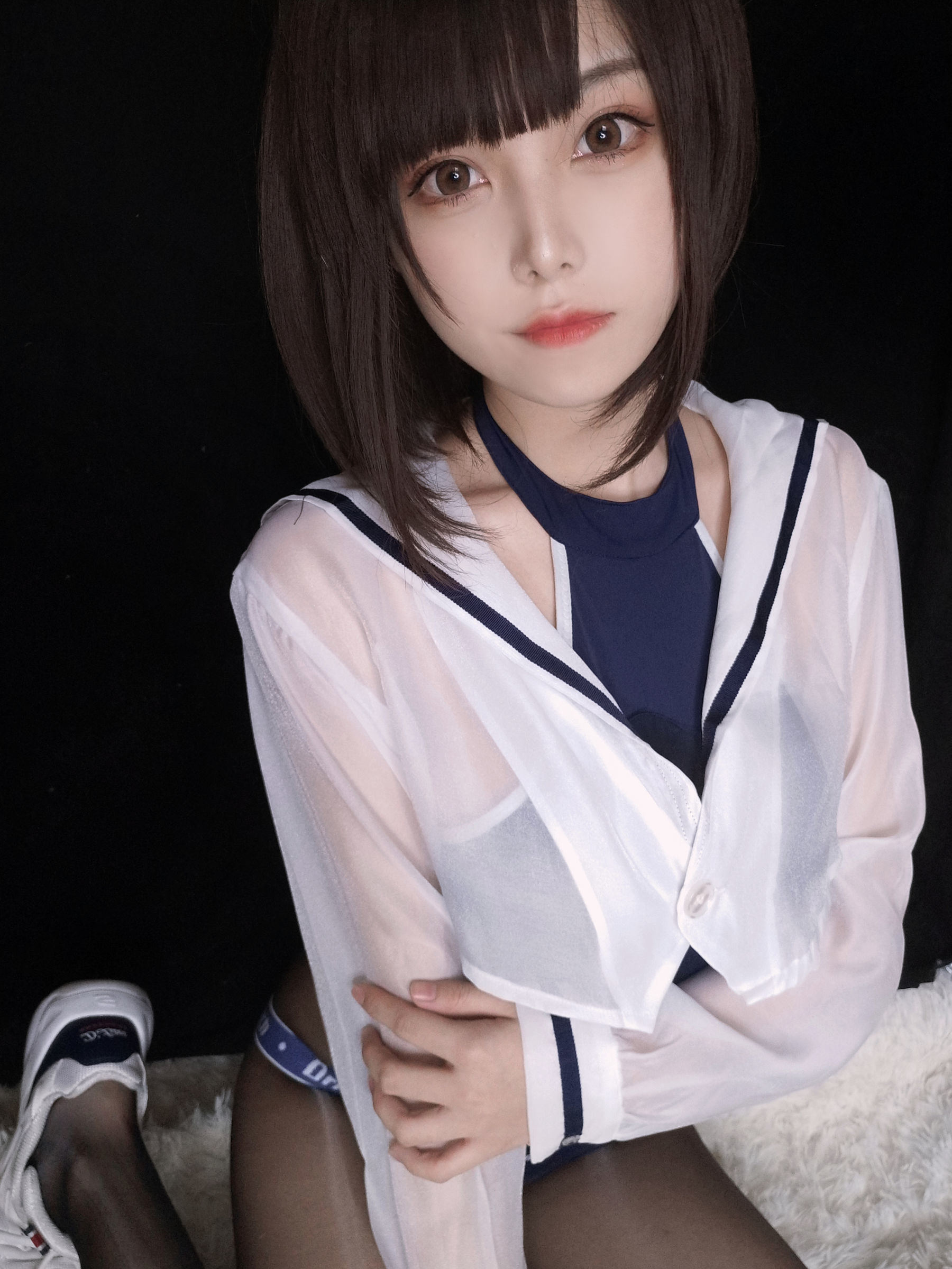 網紅COSER寫真] 萌系小姐姐蜜汁貓裘 - 水著