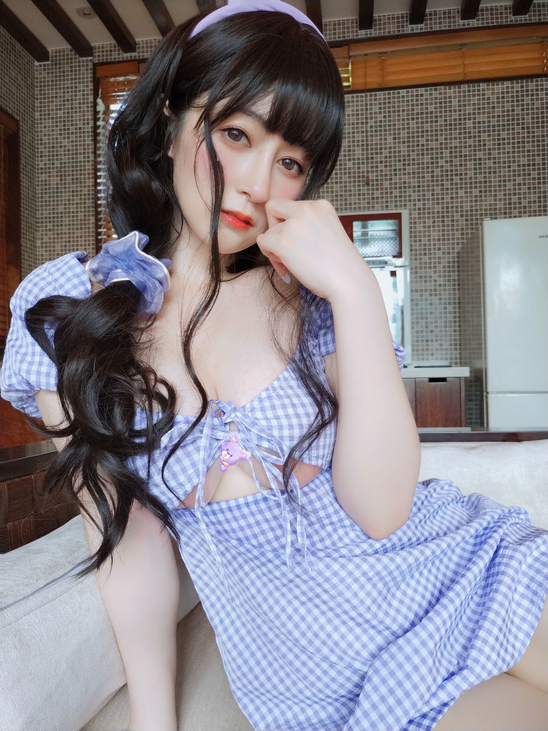 ชุดภาพเน็ตไอดอลโคเซอร์] โคเซอร์เซี่ยวเจี่ยเจี่ยไป่หยิน - ชุดเดรสลายตารางฤดูร้อน