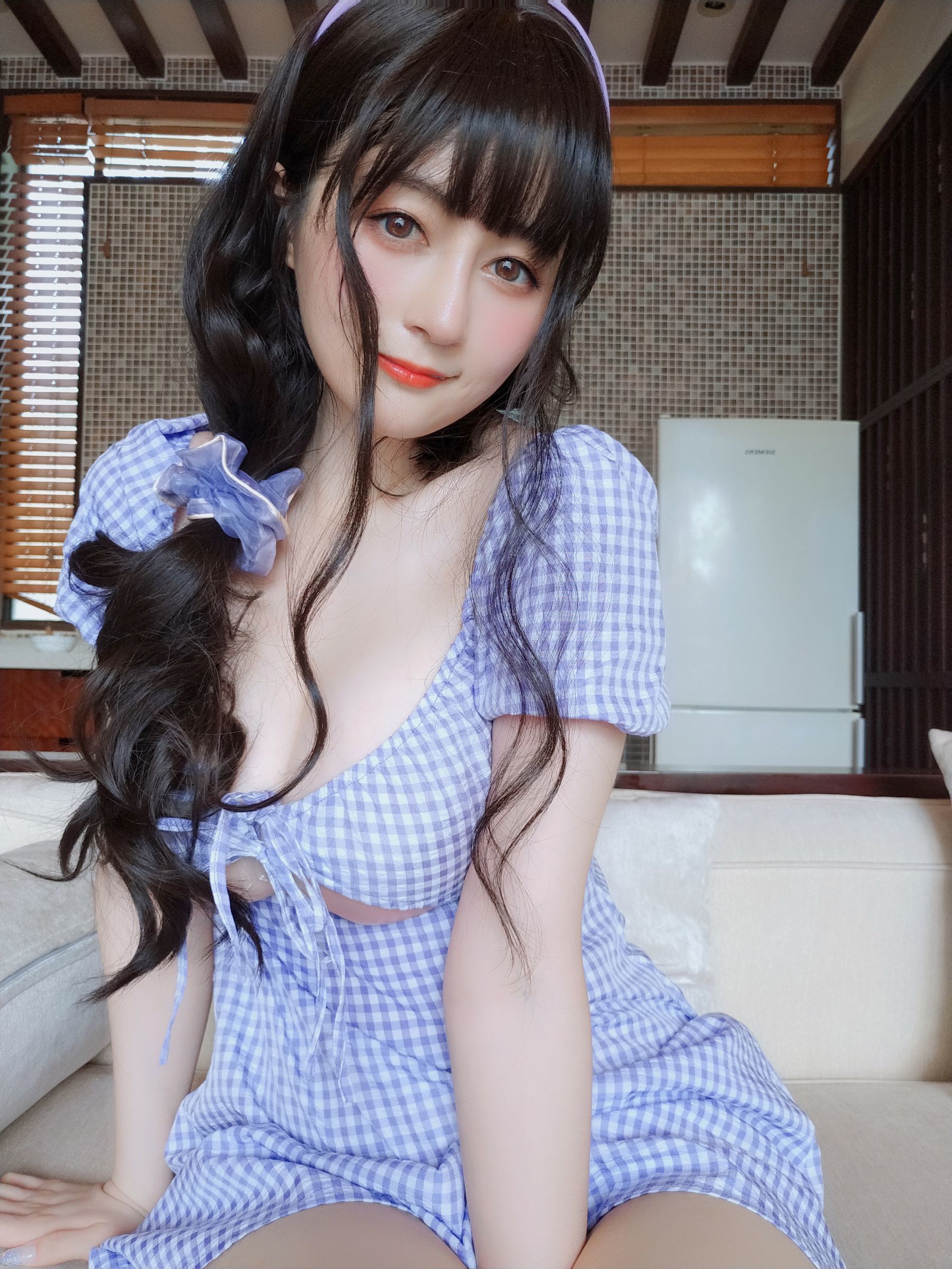 ชุดภาพเน็ตไอดอลโคเซอร์] โคเซอร์เซี่ยวเจี่ยเจี่ยไป่หยิน - ชุดเดรสลายตารางฤดูร้อน