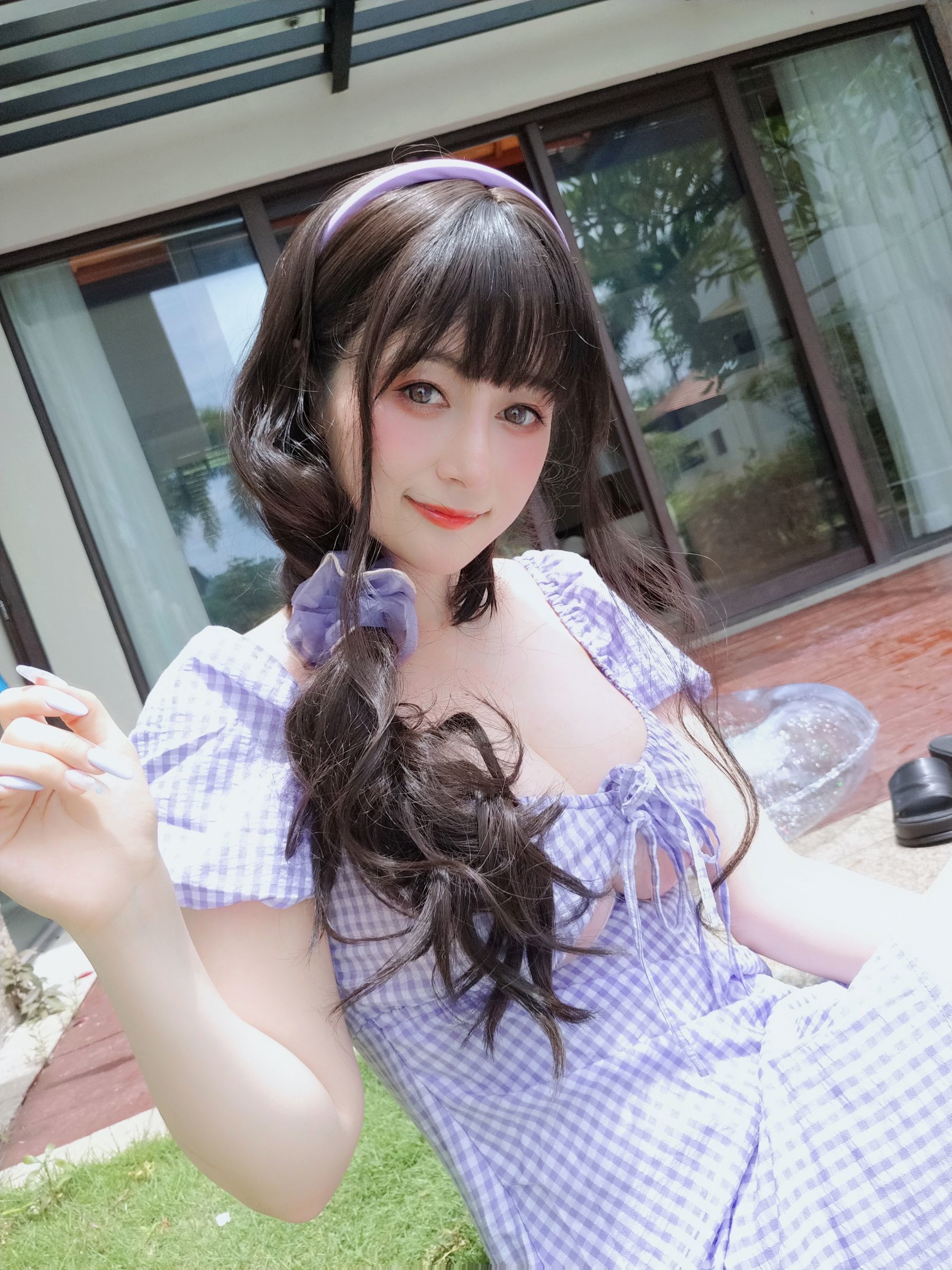 ชุดภาพเน็ตไอดอลโคเซอร์] โคเซอร์เซี่ยวเจี่ยเจี่ยไป่หยิน - ชุดเดรสลายตารางฤดูร้อน