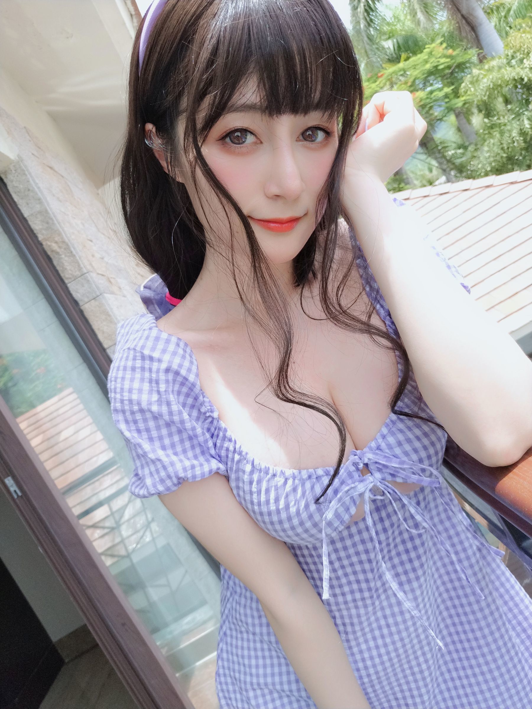 ชุดภาพเน็ตไอดอลโคเซอร์] โคเซอร์เซี่ยวเจี่ยเจี่ยไป่หยิน - ชุดเดรสลายตารางฤดูร้อน