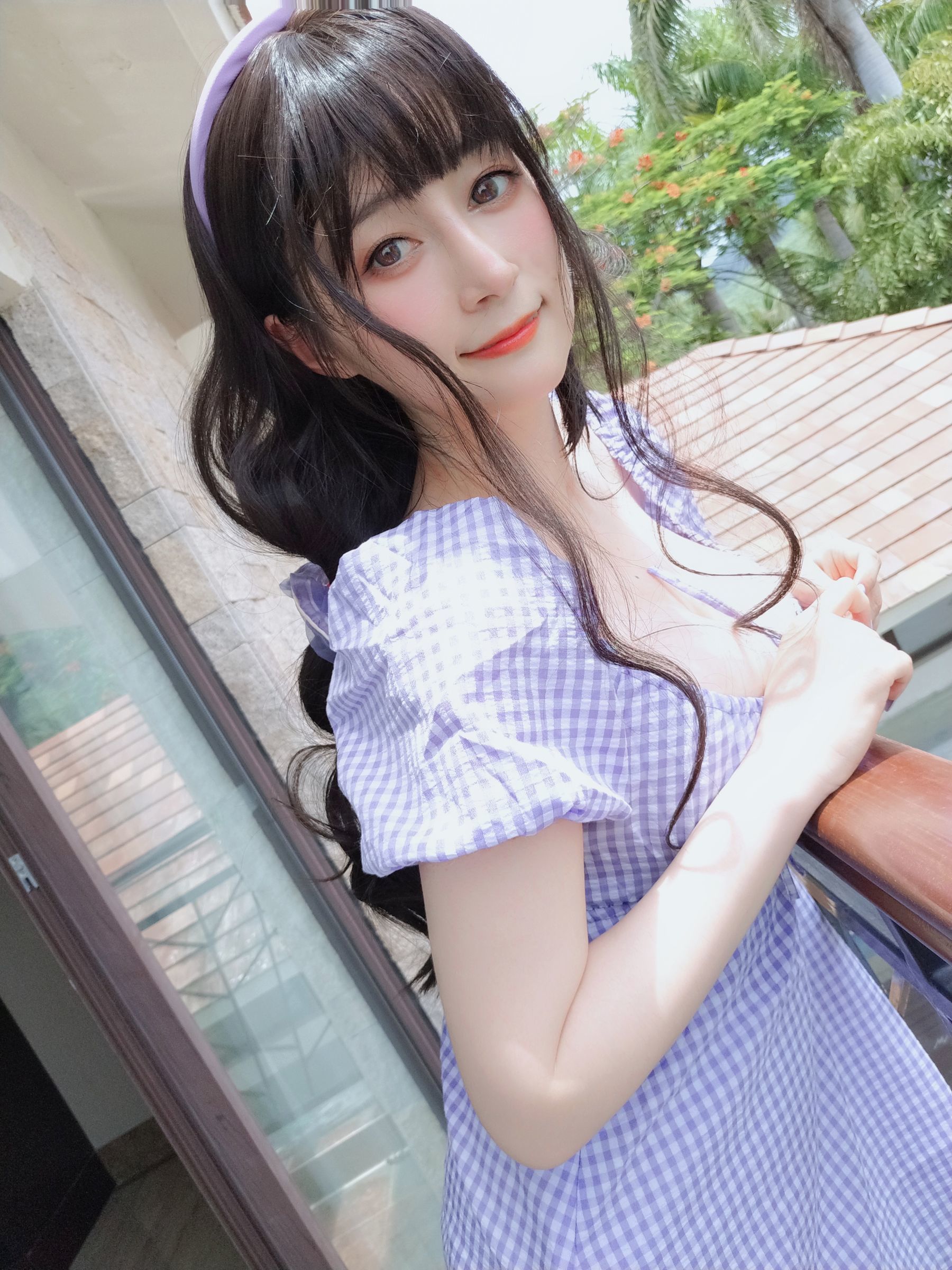 ชุดภาพเน็ตไอดอลโคเซอร์] โคเซอร์เซี่ยวเจี่ยเจี่ยไป่หยิน - ชุดเดรสลายตารางฤดูร้อน