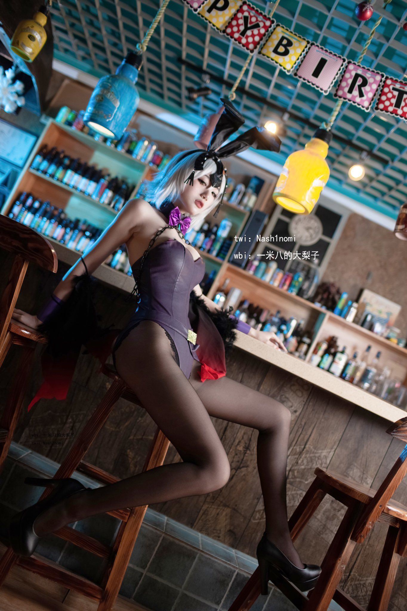 ネット紅人COSER写真] 1.8mの大梨子 - 黒贞バニーガール