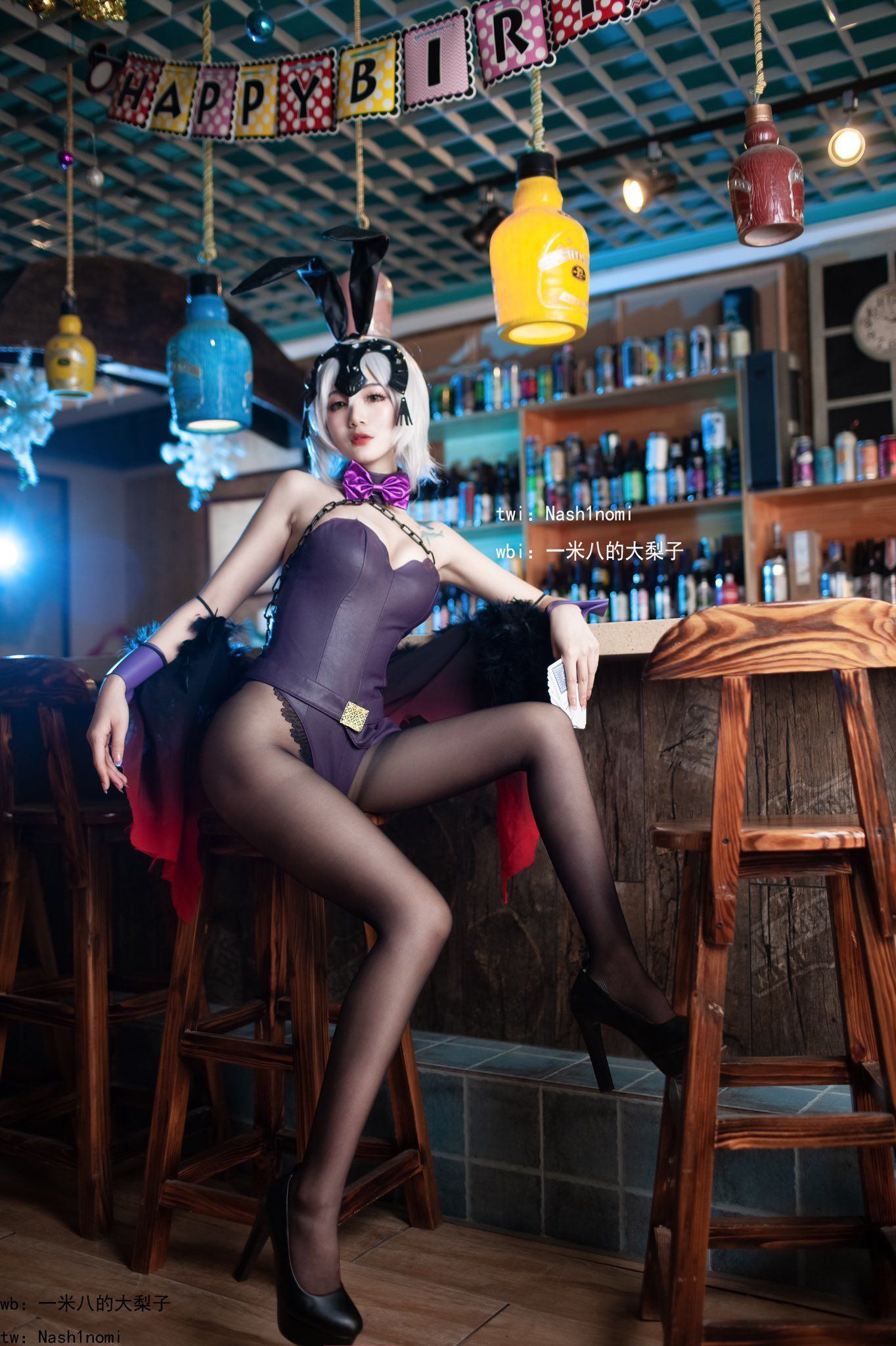 ネット紅人COSER写真] 1.8mの大梨子 - 黒贞バニーガール