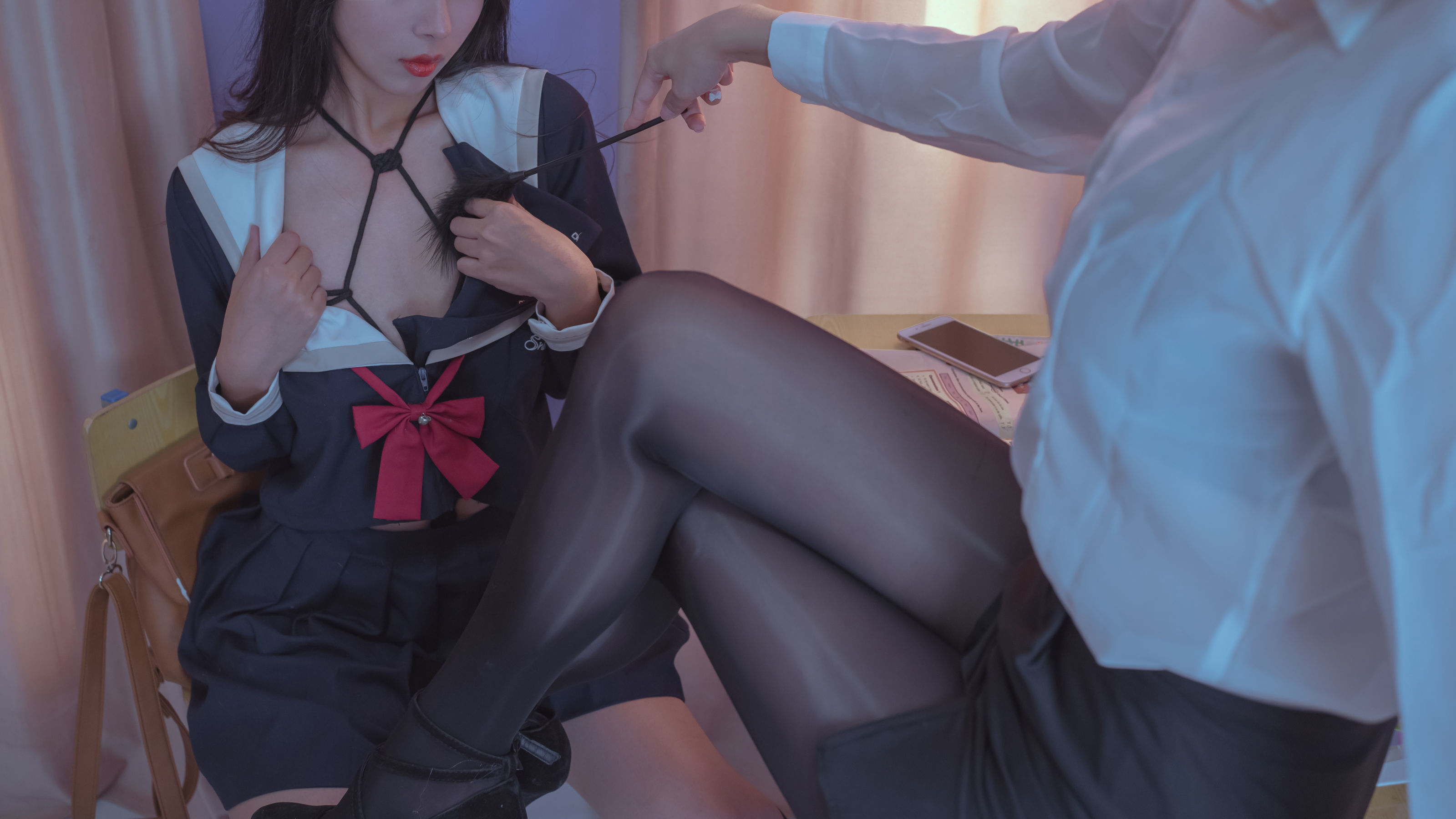 網紅COSER寫真] 雲溪溪 - 教室繩藝
