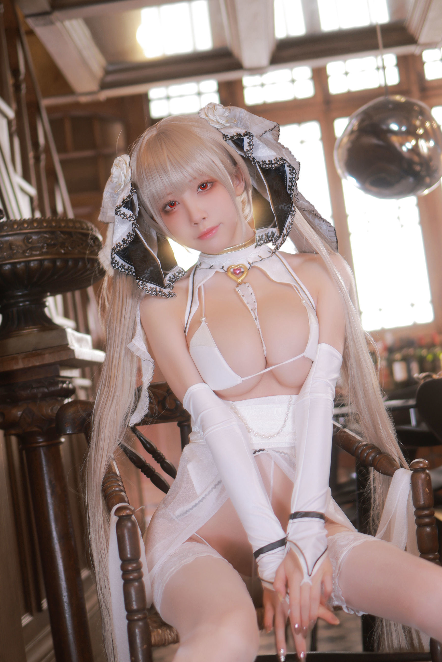 Internet Celebrity Coser Photobook] Anime Blogger Shui Miao Aqua - Azur Lane Venerable Evening Dress