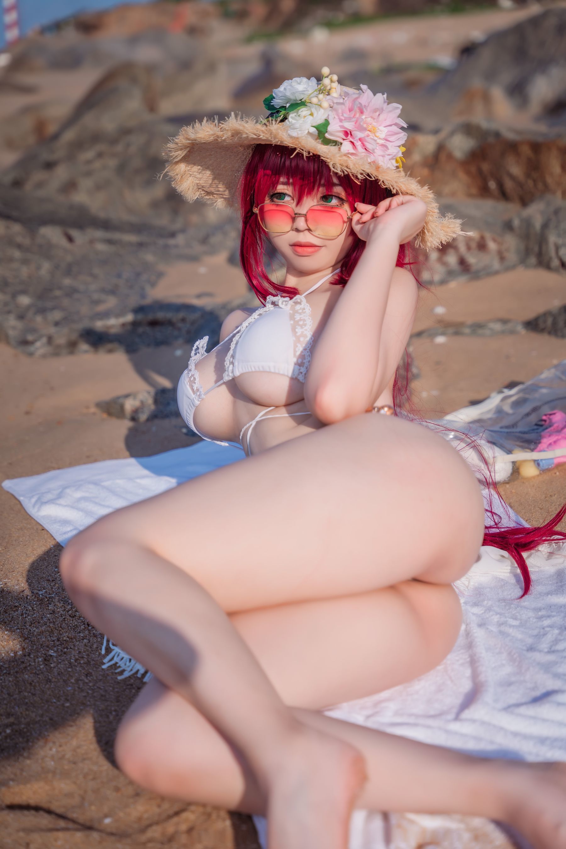 Tập ảnh Coser Ngôi sao Mạng] Ah Rị Rị_Ganlory - Xù Kù Phu Bộ đồ bơi