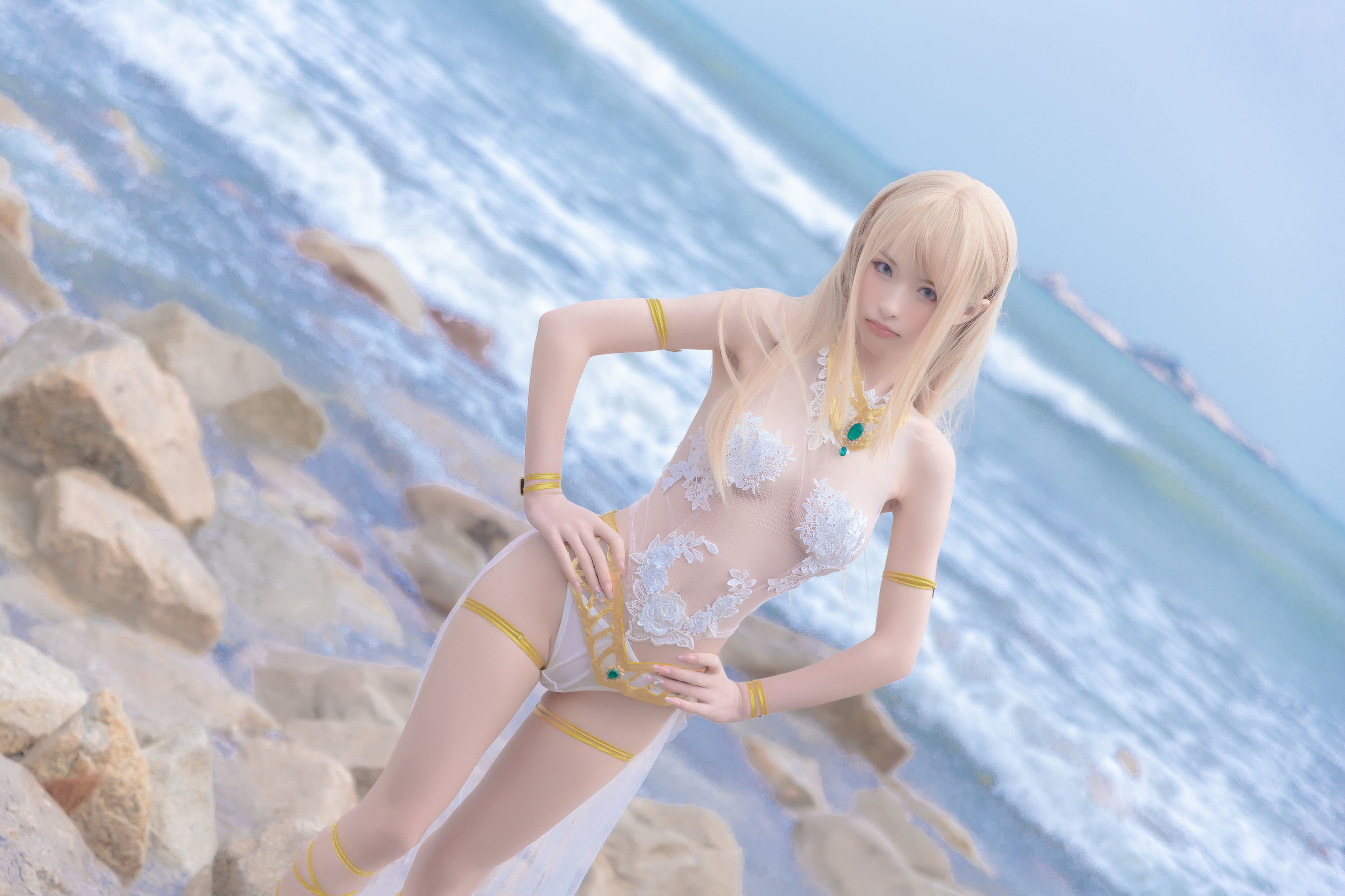 Ảnh chụp Coser nổi tiếng] Mỹ nhân Shimizu Yuno - Mary Rose bộ swimsuit trắng