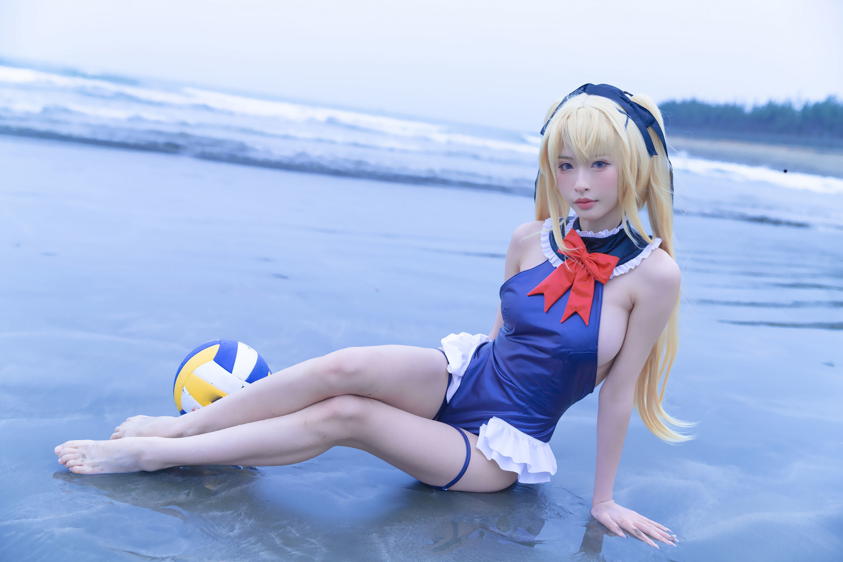 Internet Celebrity COSER Photobook] Stunner Shimizu Yui - Mary Rose Blue Swimsuit