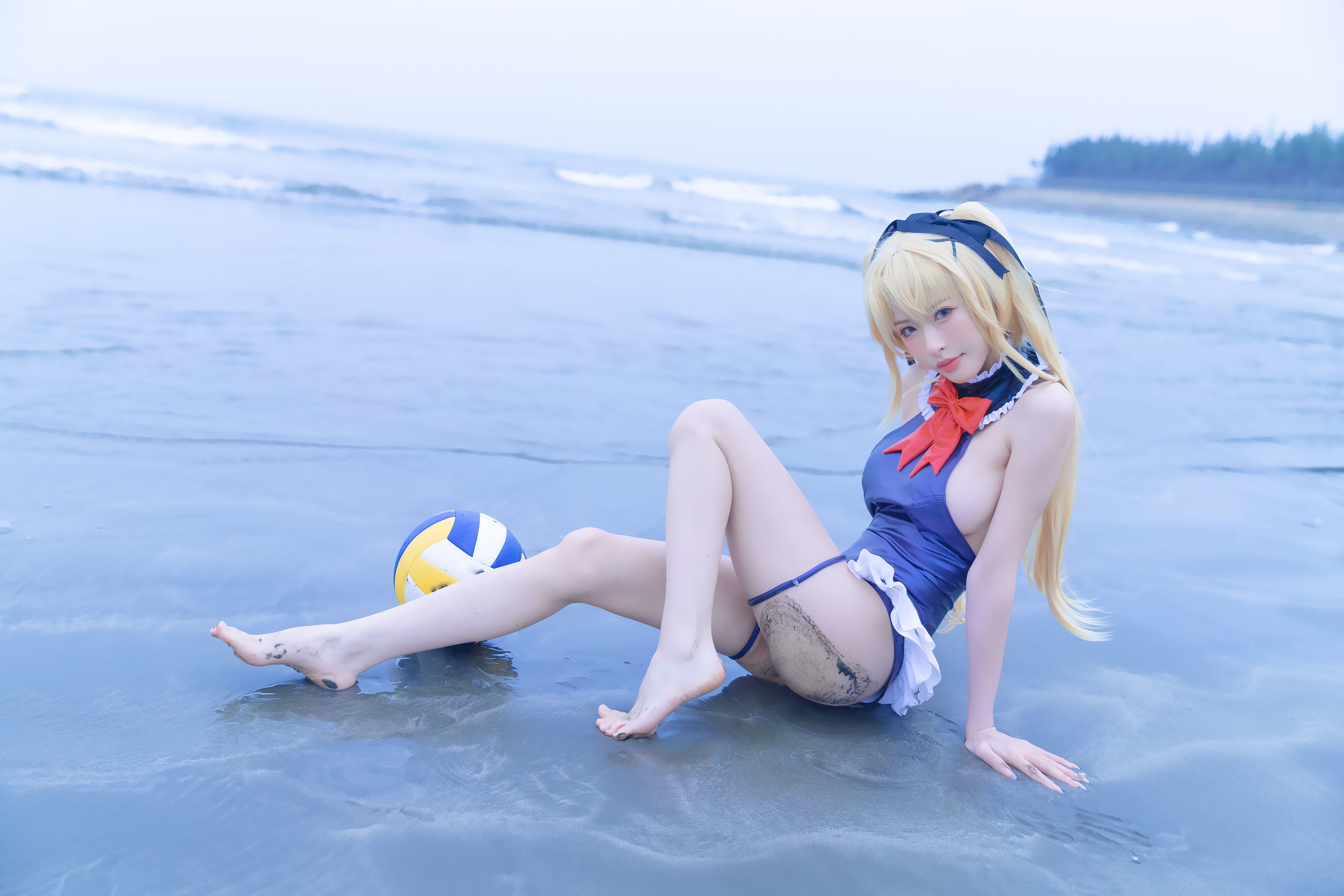 Internet Celebrity COSER Photobook] Stunner Shimizu Yui - Mary Rose Blue Swimsuit