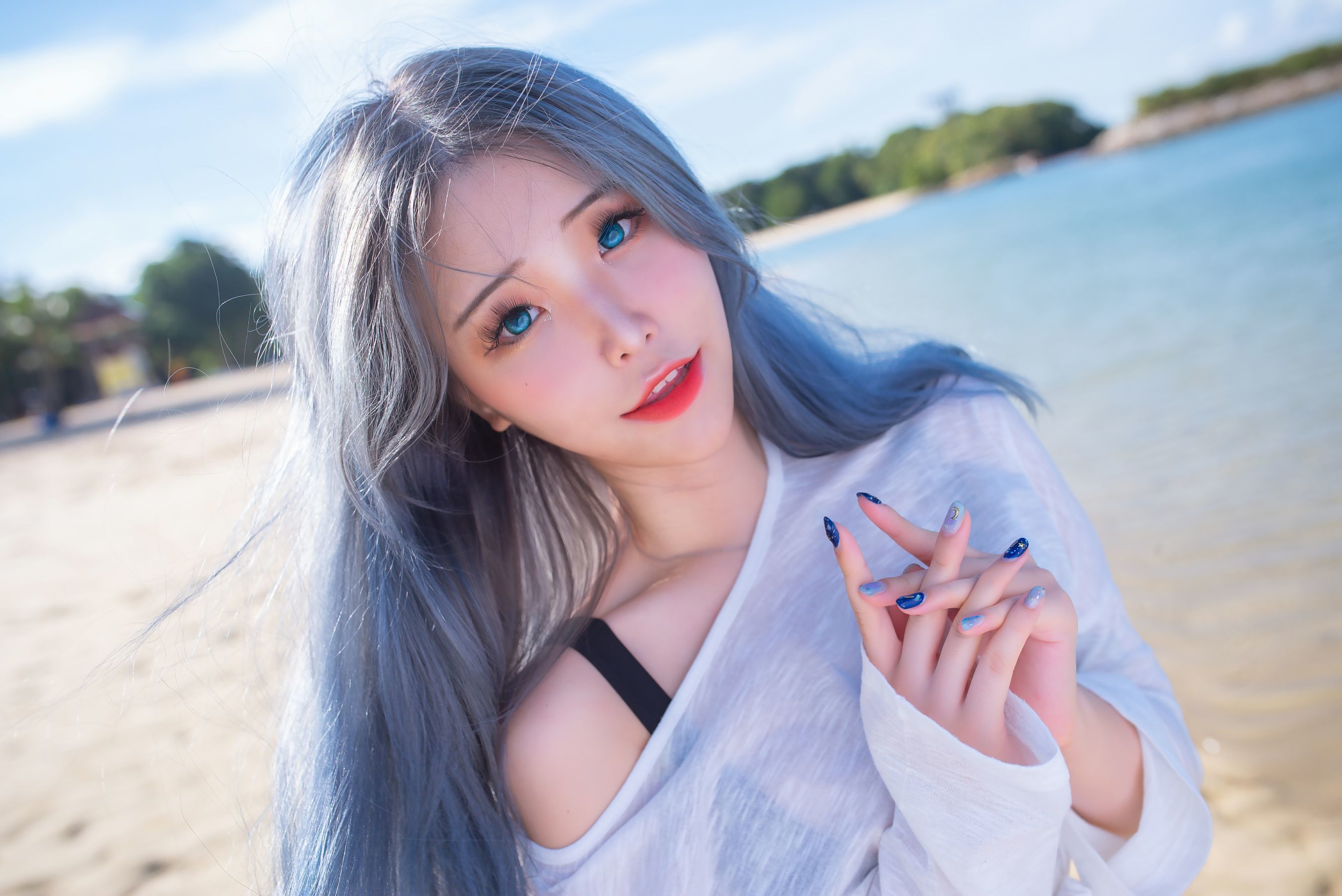 網紅COSER寫真] 花莉莉(Plant Lily) - Beach Lily