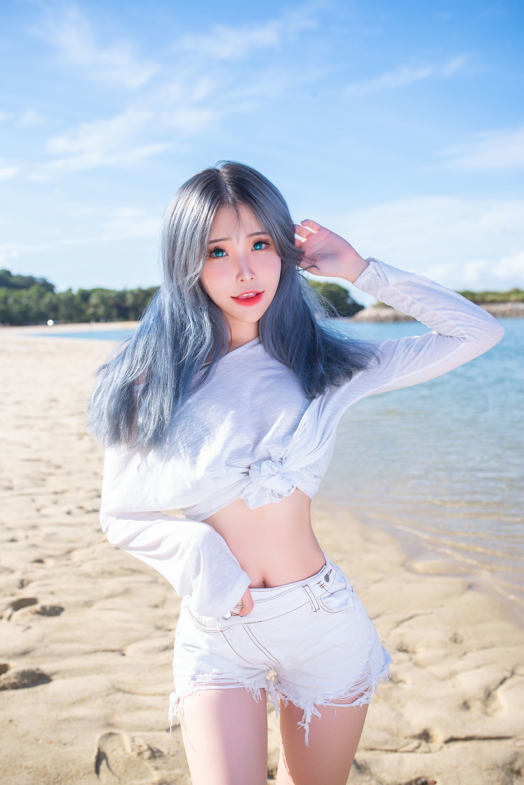 網紅COSER寫真] 花莉莉(Plant Lily) - Beach Lily