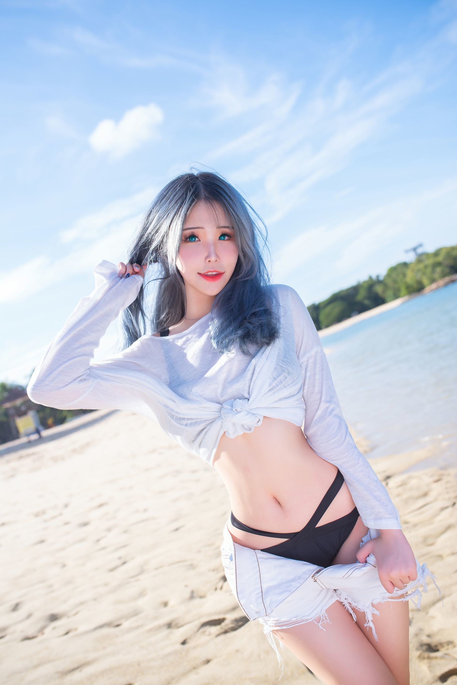 網紅COSER寫真] 花莉莉(Plant Lily) - Beach Lily