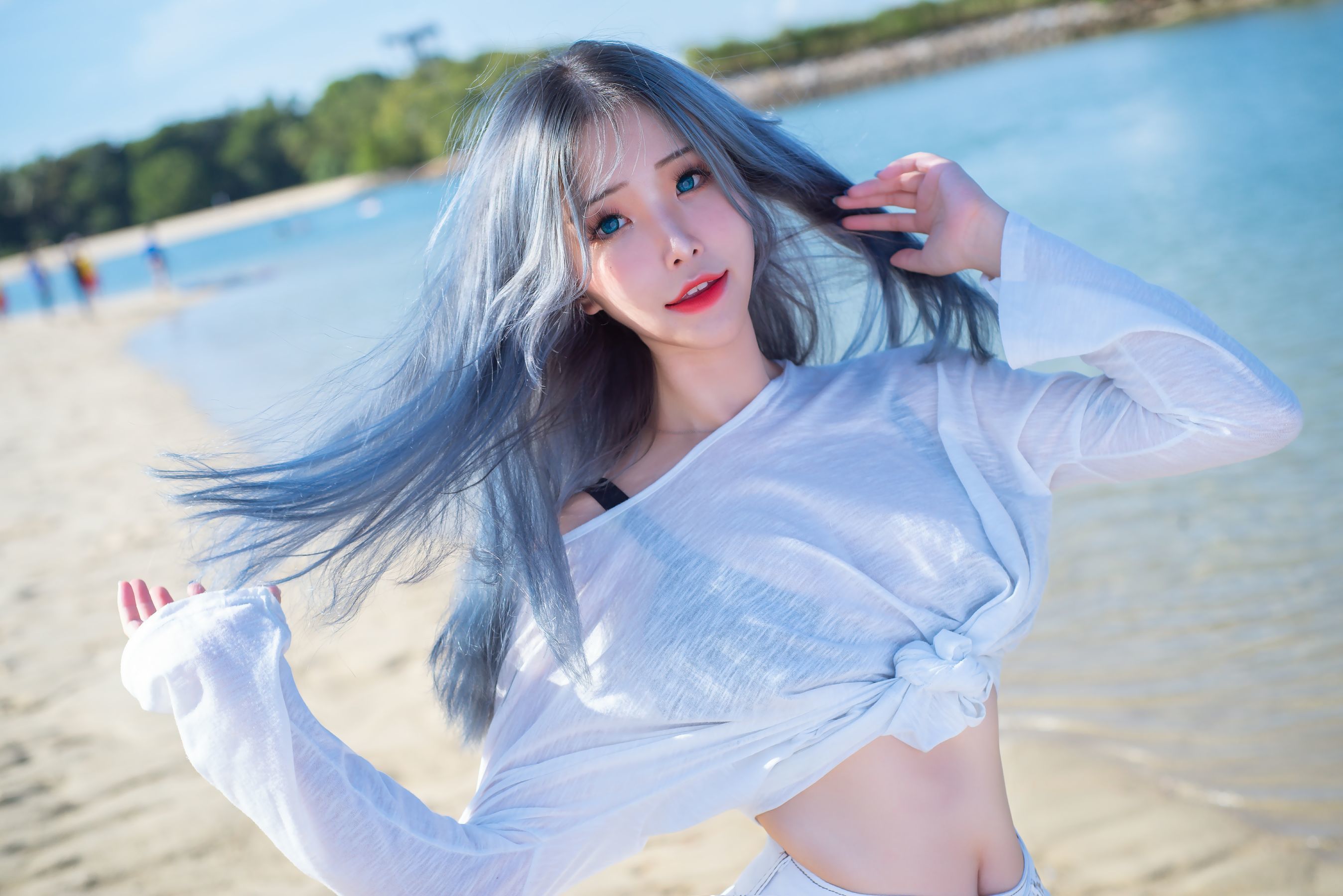 ネット有名人コスプレイヤー写真] 花リリ(プラント リリー) - ビーチ リリー