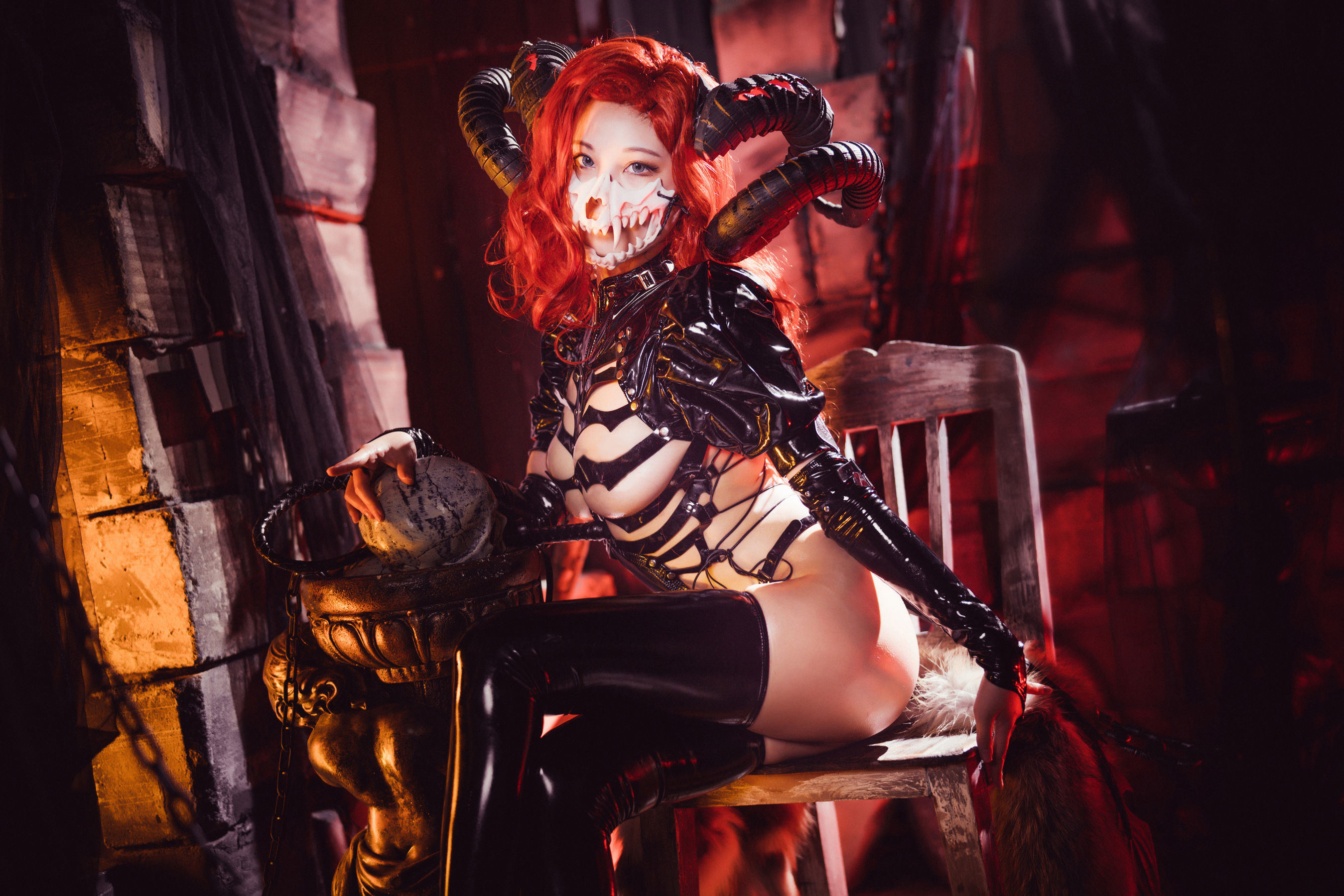 Internet Celebrity Coser Photobook] Moe Style Miss Sister Mizhi Maoqiu - Skeleton