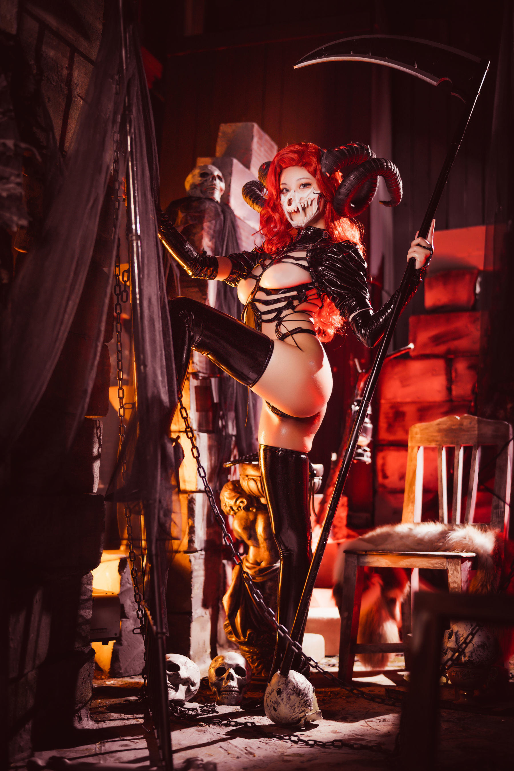 Internet Celebrity Coser Photobook] Moe Style Miss Sister Mizhi Maoqiu - Skeleton