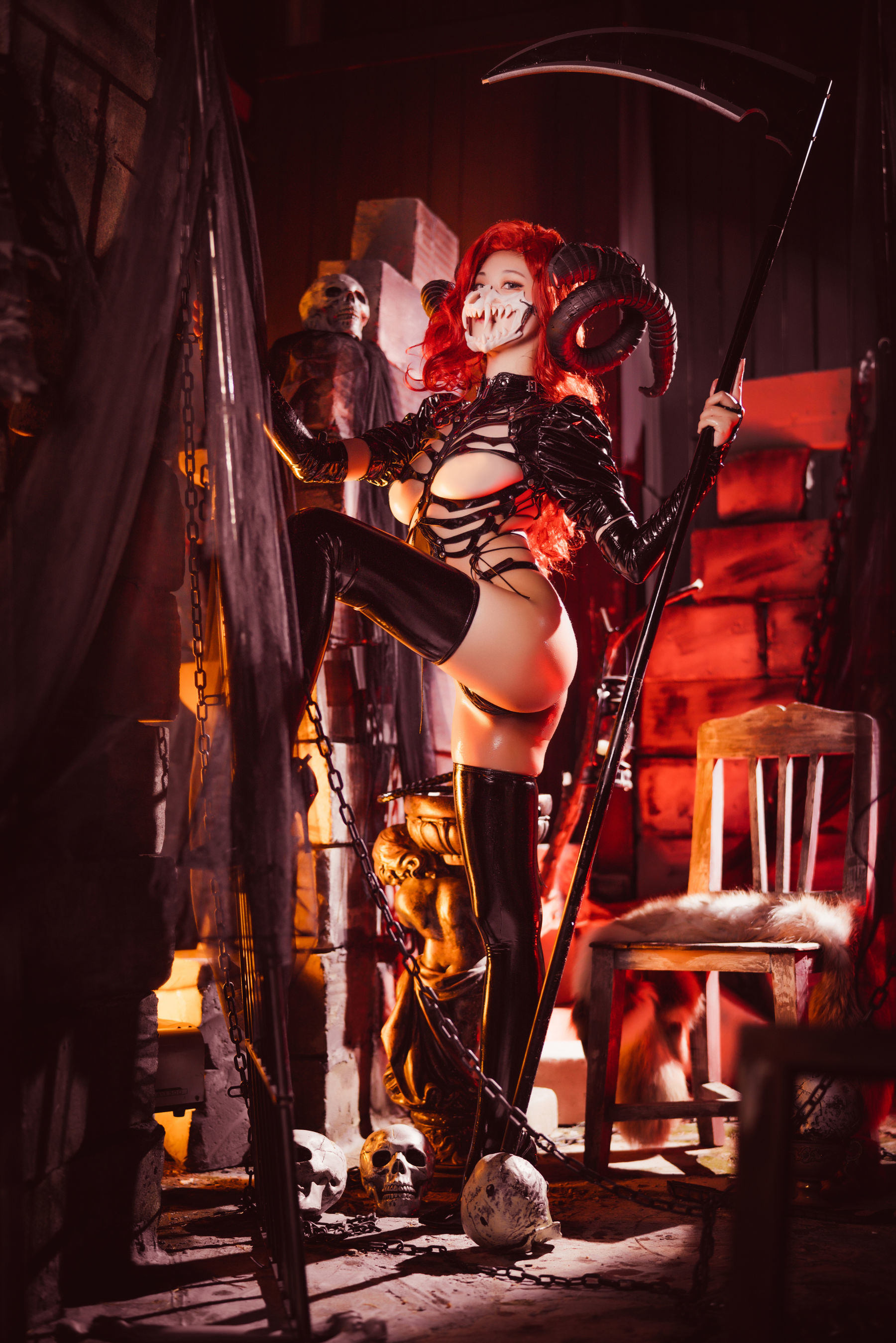 Internet Celebrity Coser Photobook] Moe Style Miss Sister Mizhi Maoqiu - Skeleton