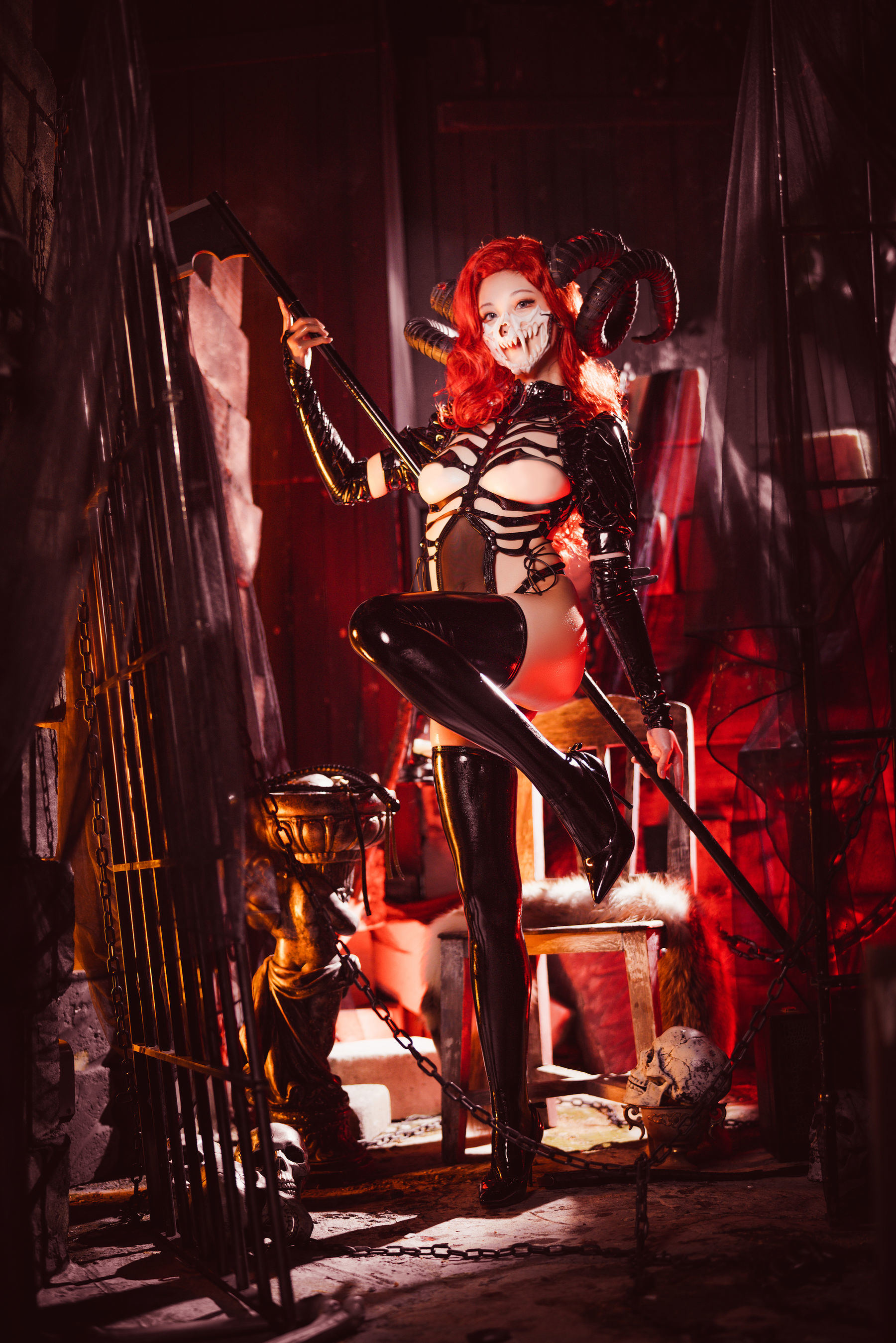Internet Celebrity Coser Photobook] Moe Style Miss Sister Mizhi Maoqiu - Skeleton