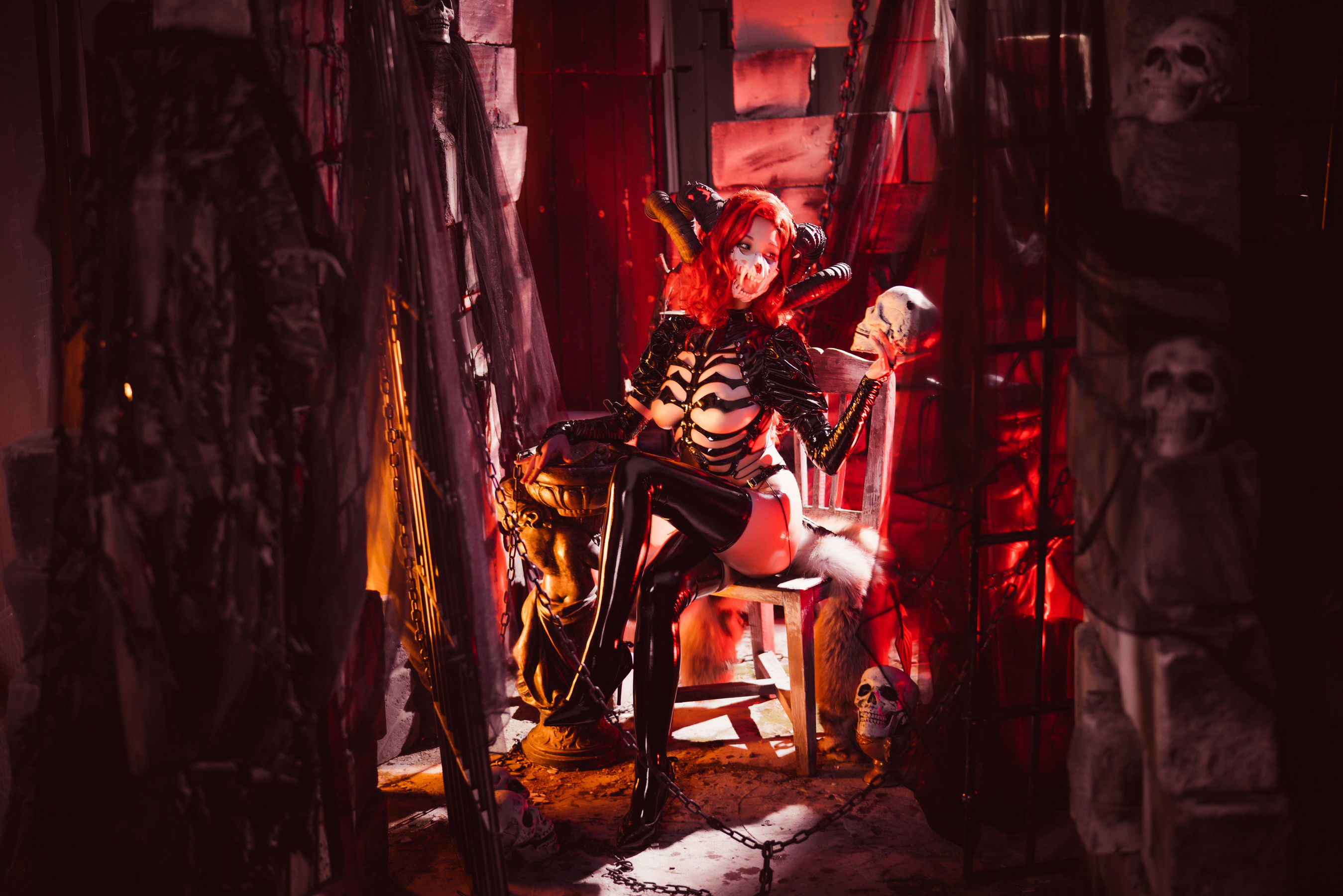 Internet Celebrity Coser Photobook] Moe Style Miss Sister Mizhi Maoqiu - Skeleton