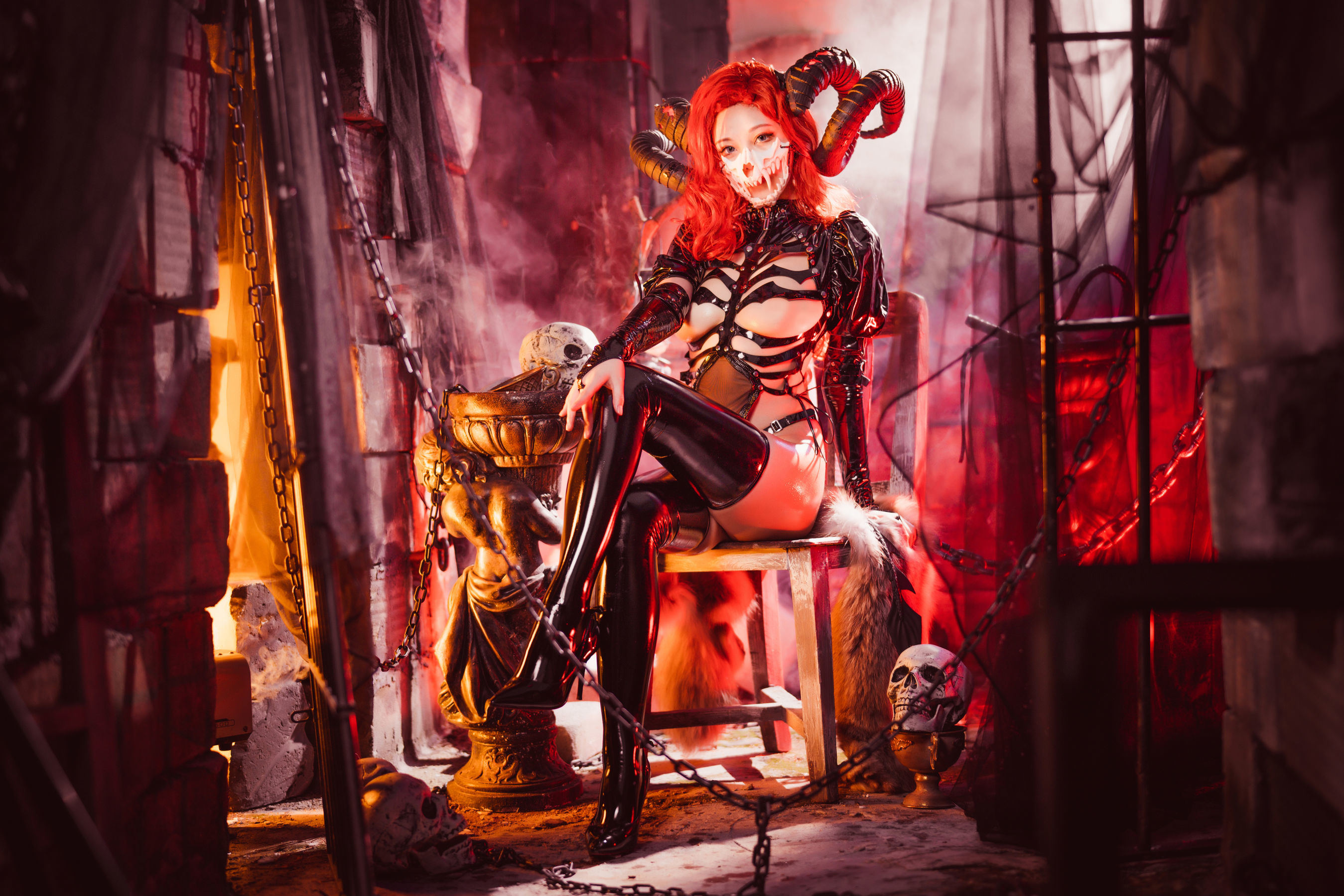 Internet Celebrity Coser Photobook] Moe Style Miss Sister Mizhi Maoqiu - Skeleton