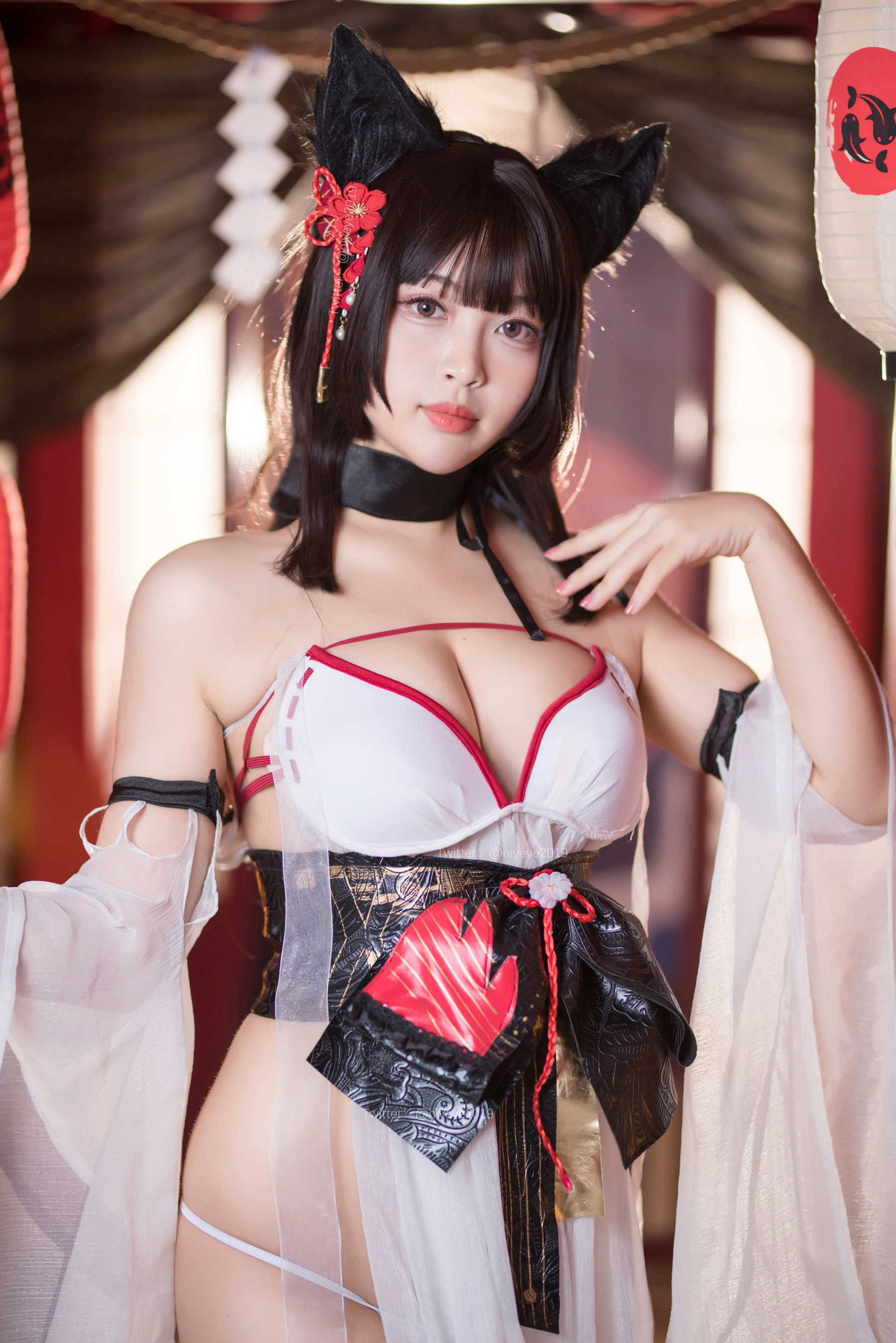 Ảnh chụp Coser nổi tiếng] Hệ moe - Cô chị - Bạch Dạ - Áo tắm ướt thân