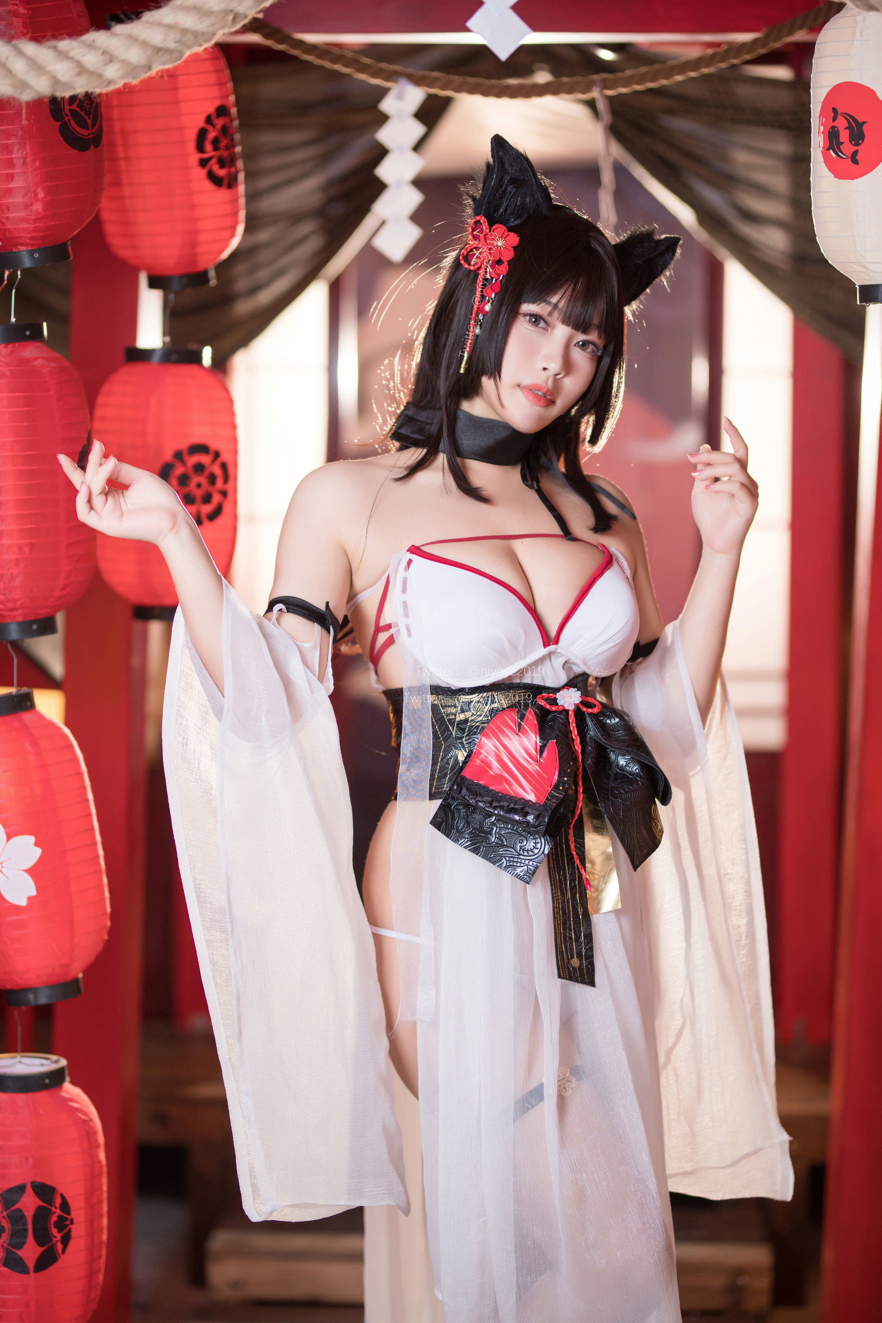 Ảnh chụp Coser nổi tiếng] Hệ moe - Cô chị - Bạch Dạ - Áo tắm ướt thân