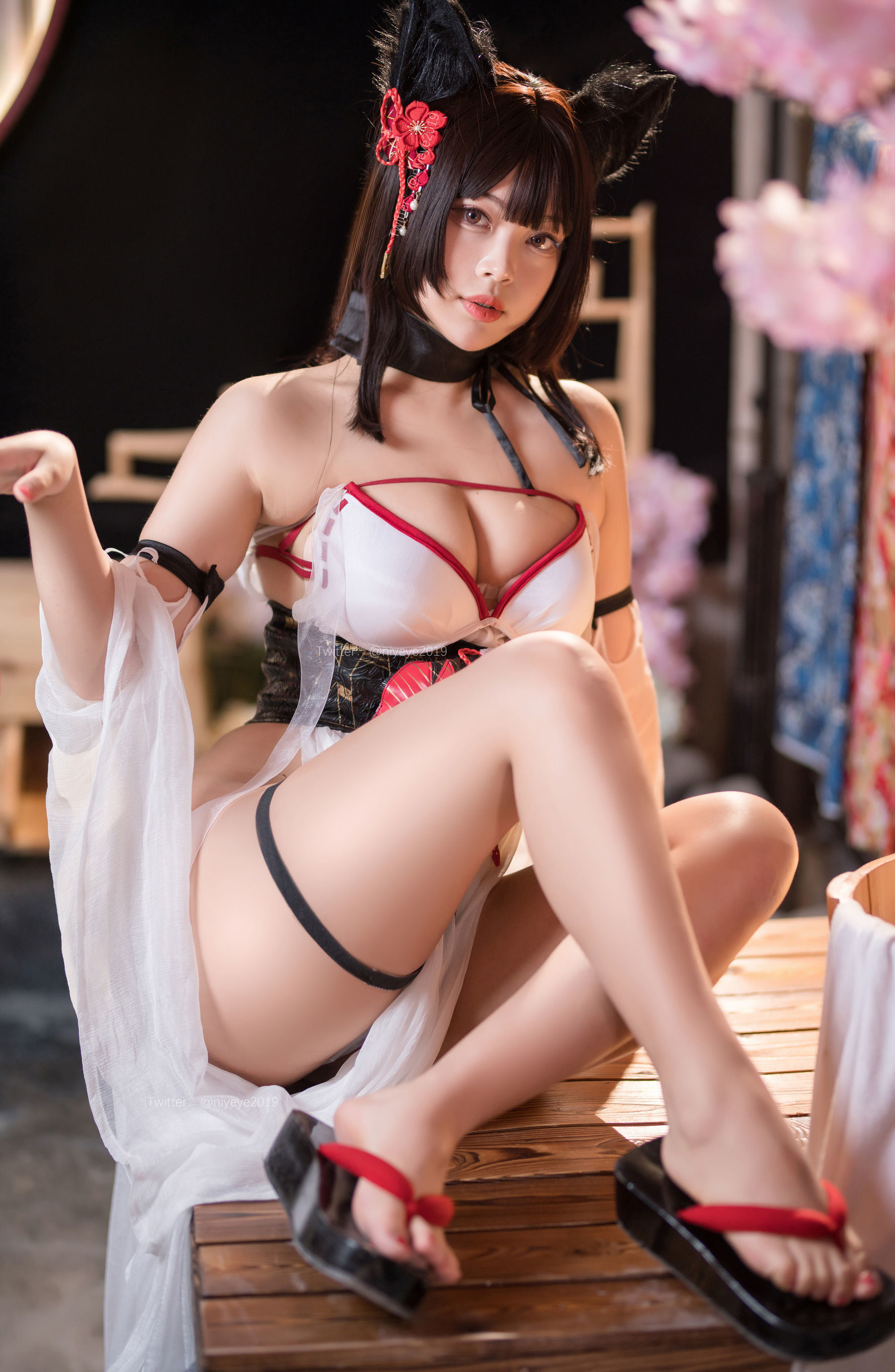 Ảnh chụp Coser nổi tiếng] Hệ moe - Cô chị - Bạch Dạ - Áo tắm ướt thân