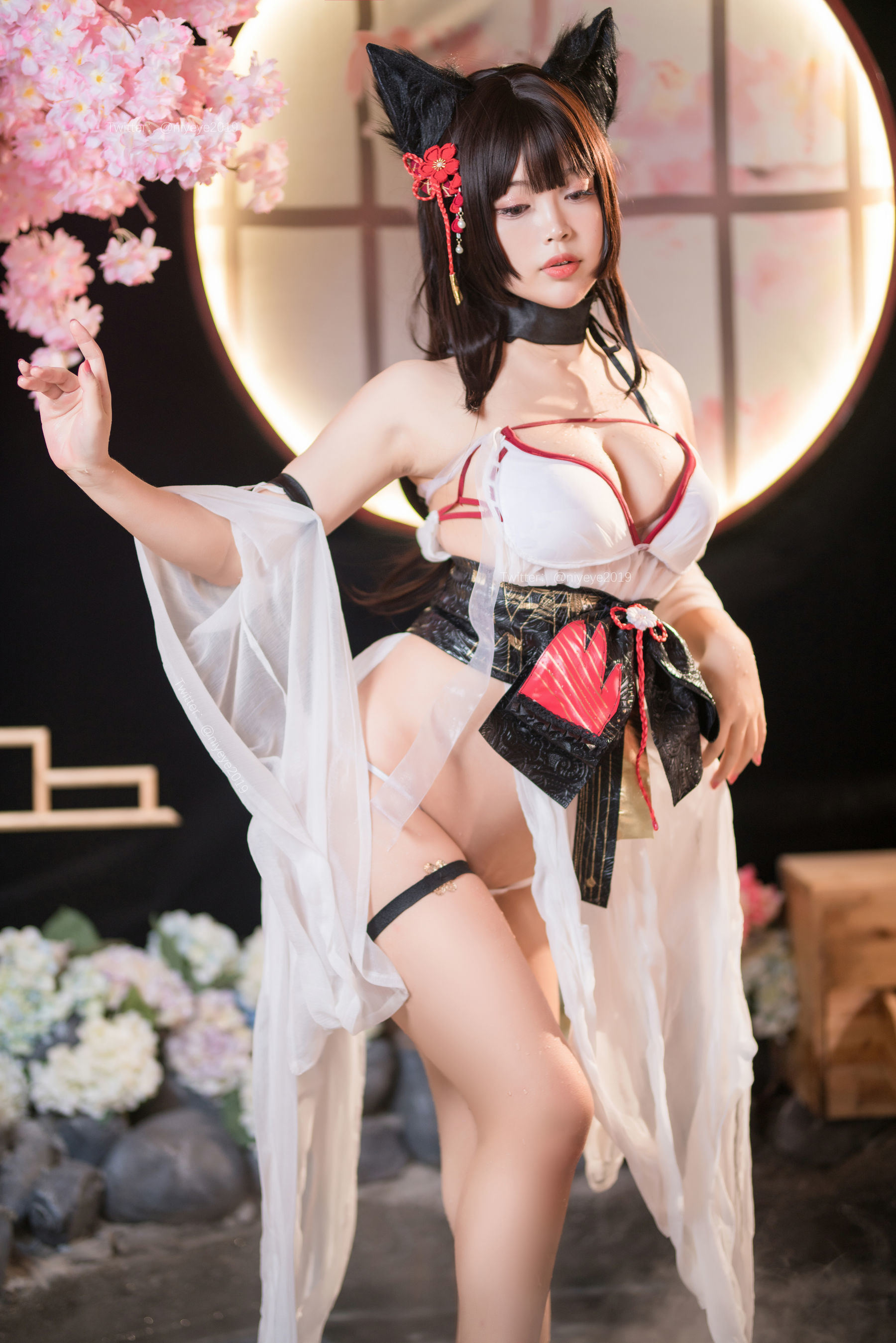 ネット紅人COSER写真] 萌え系お嬢さん-白烨- - 濡れボディ水着