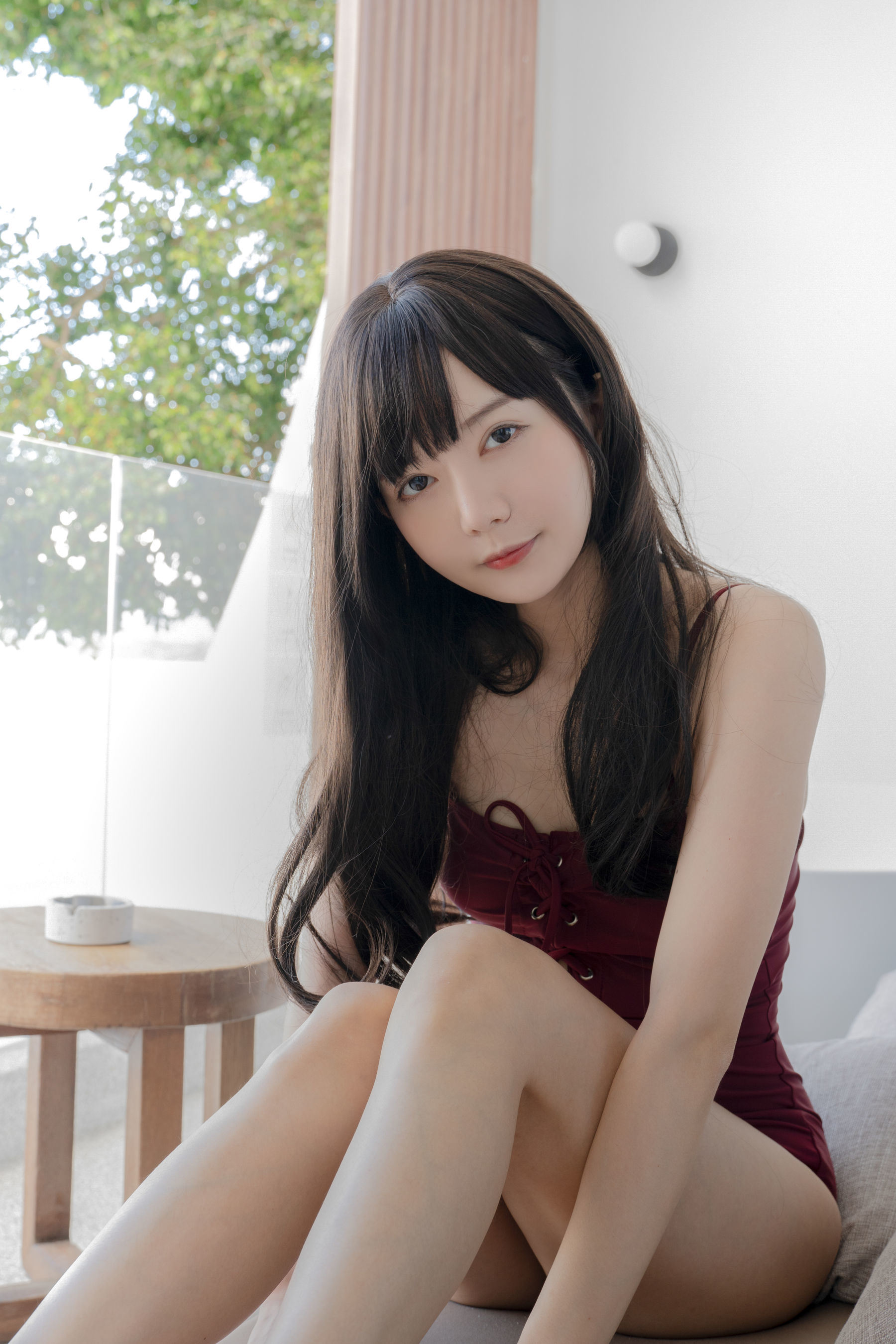 Welfare COS] 51 Jiang - Black and Red Swimsuit