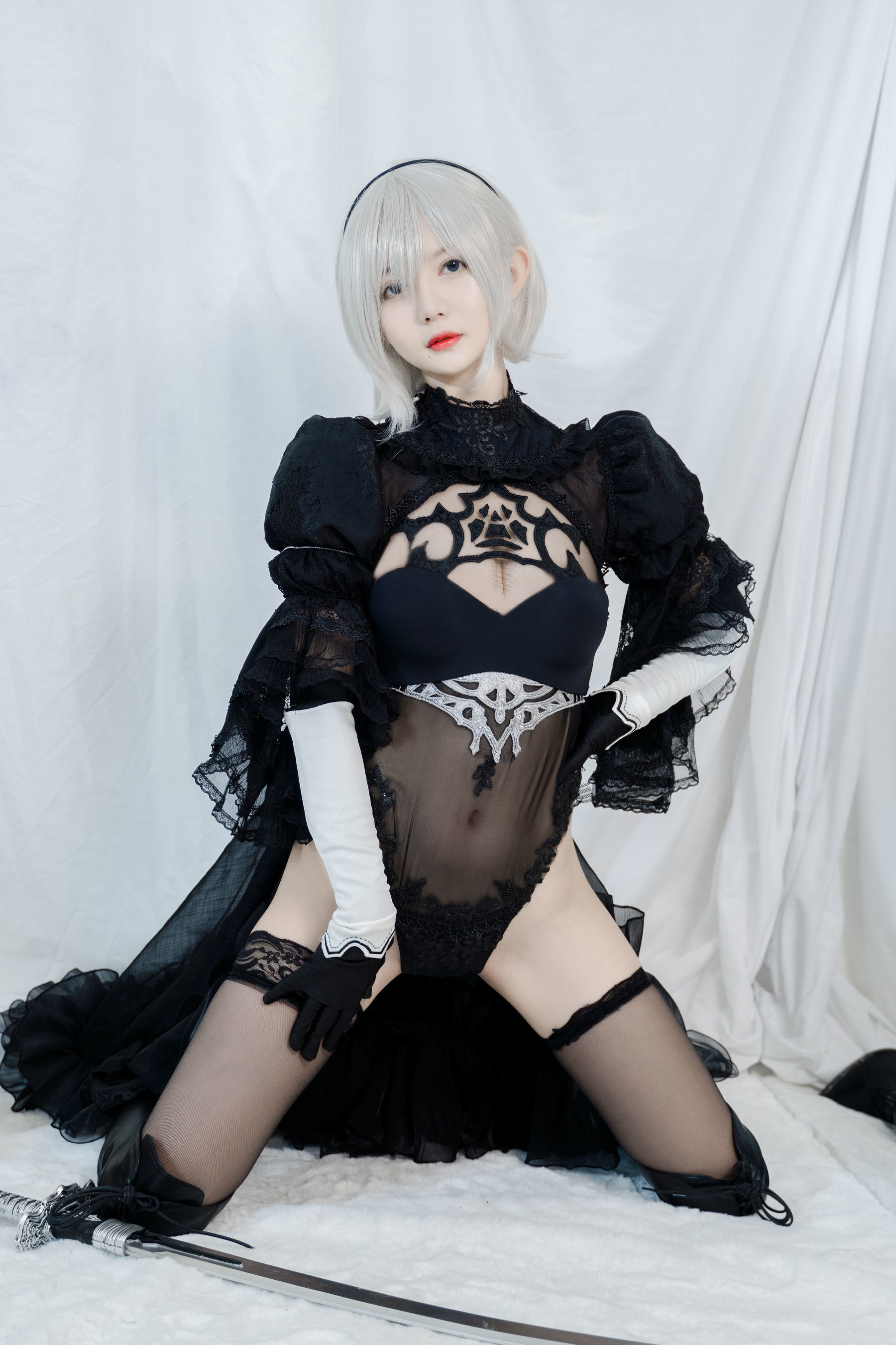 Welfare Cosplay] 51 Jiang - 2B Black Wedding Dress