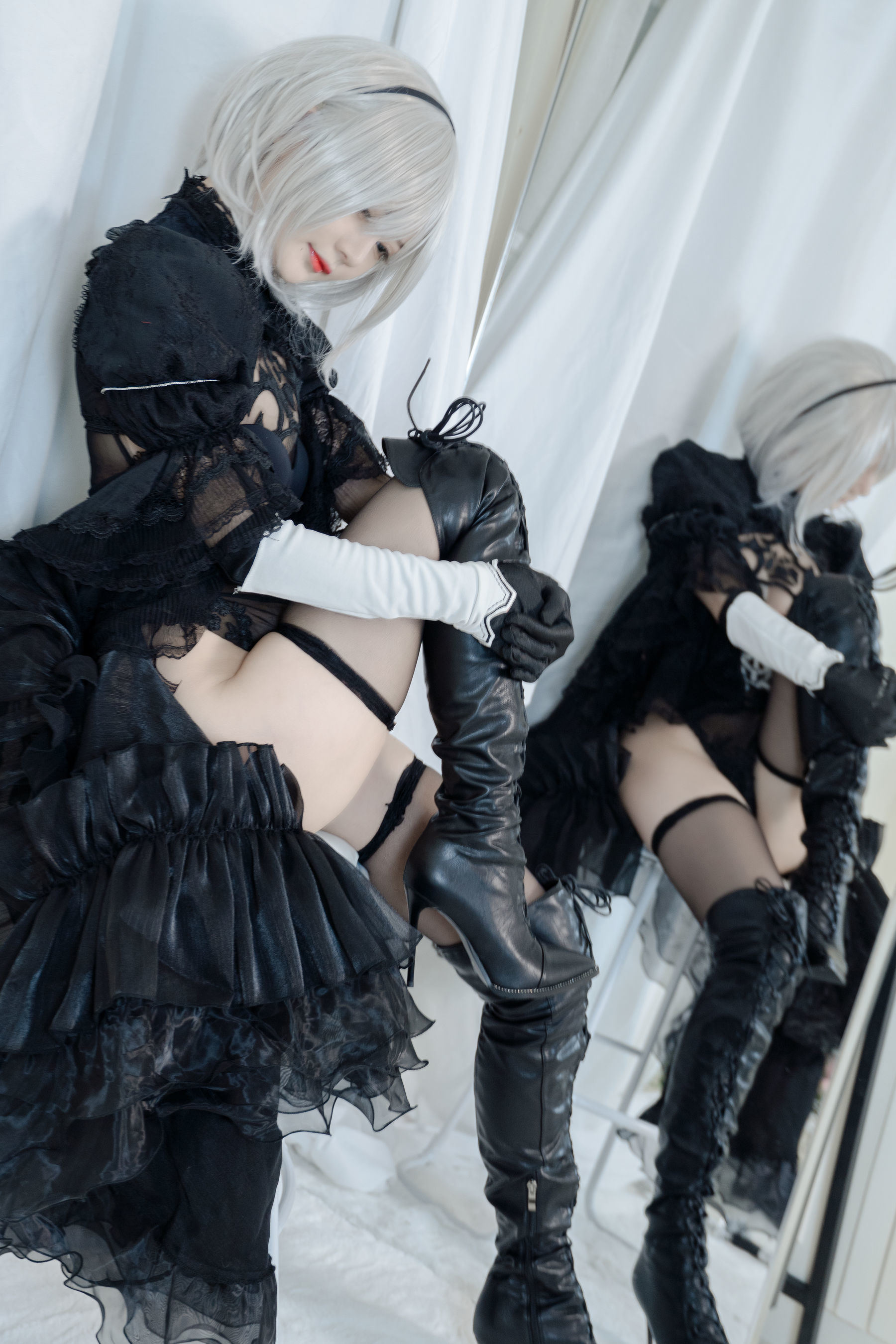 Welfare Cosplay] 51 Jiang - 2B Black Wedding Dress