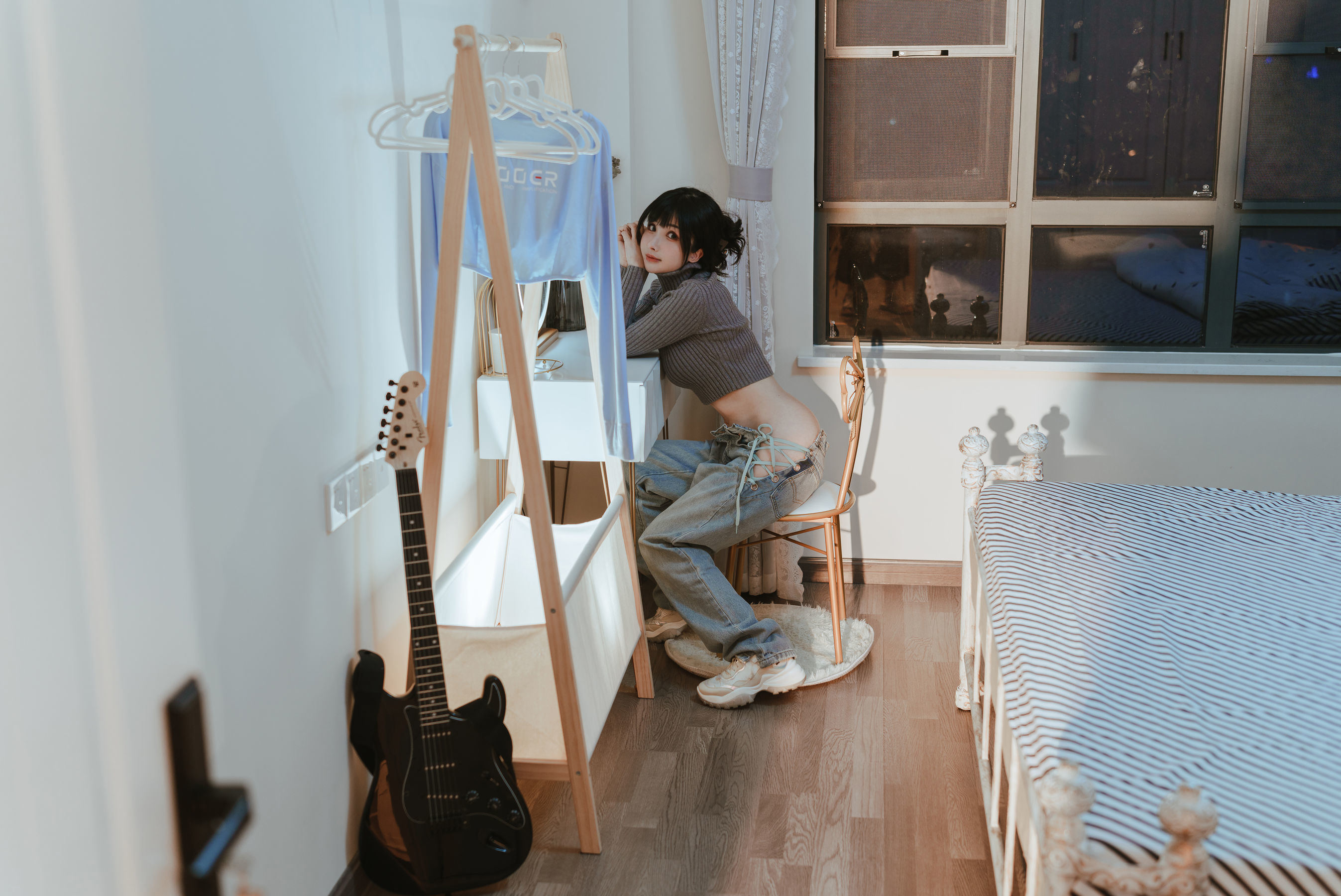 Phúc lợi COS] COS phúc lợi rioko Lương Lương Tử (Nhục Khấu Nhiết Nhiết Tử) - Guitar Em gái 2.0