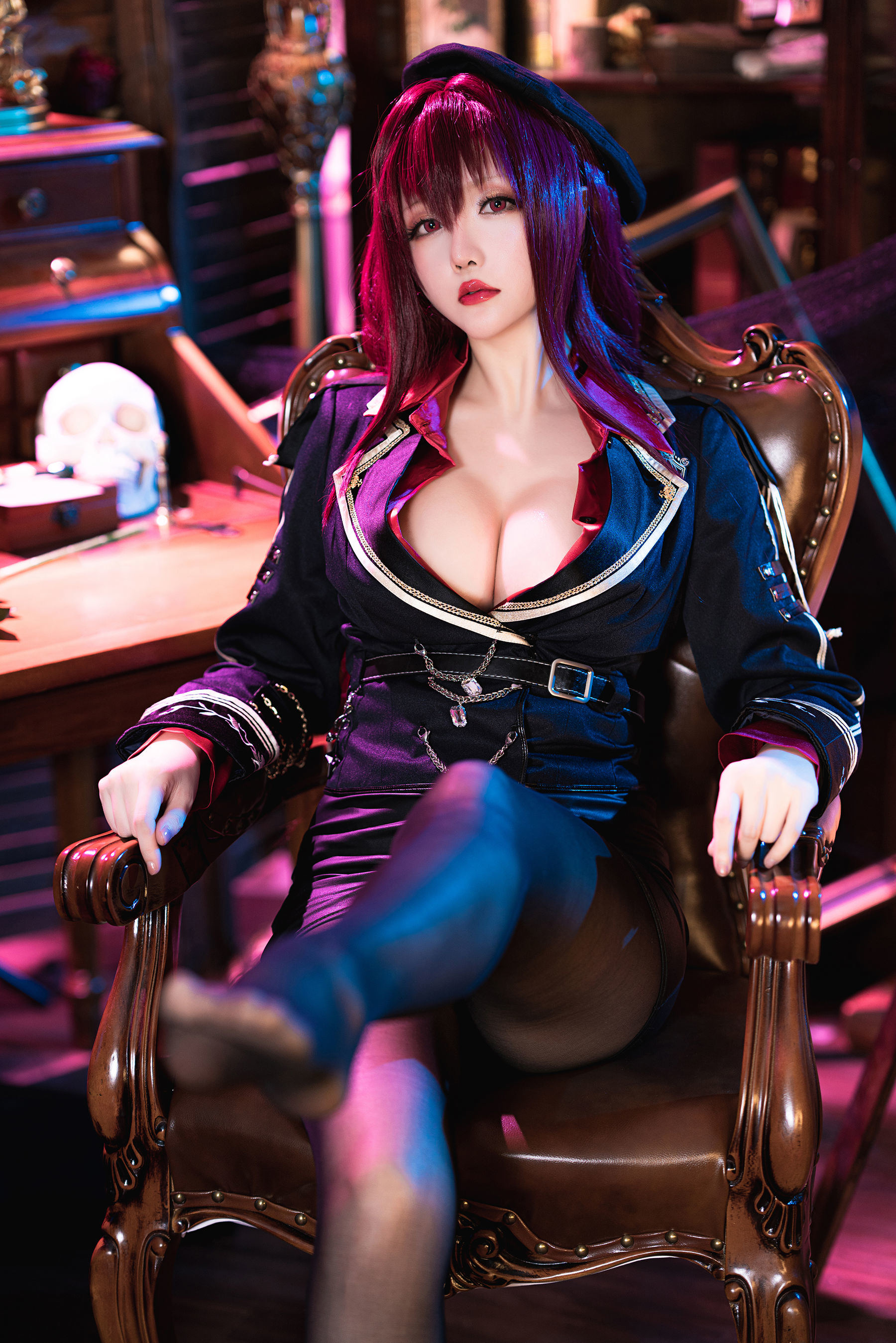 サービスCOS] コスプレイヤーお姉さん 星之迟迟 - スカサハ-真紅教銃