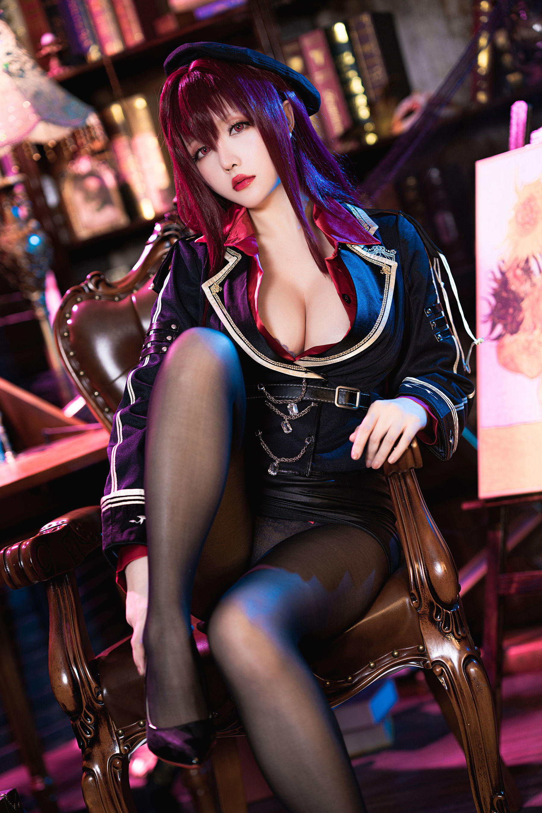 サービスCOS] コスプレイヤーお姉さん 星之迟迟 - スカサハ-真紅教銃