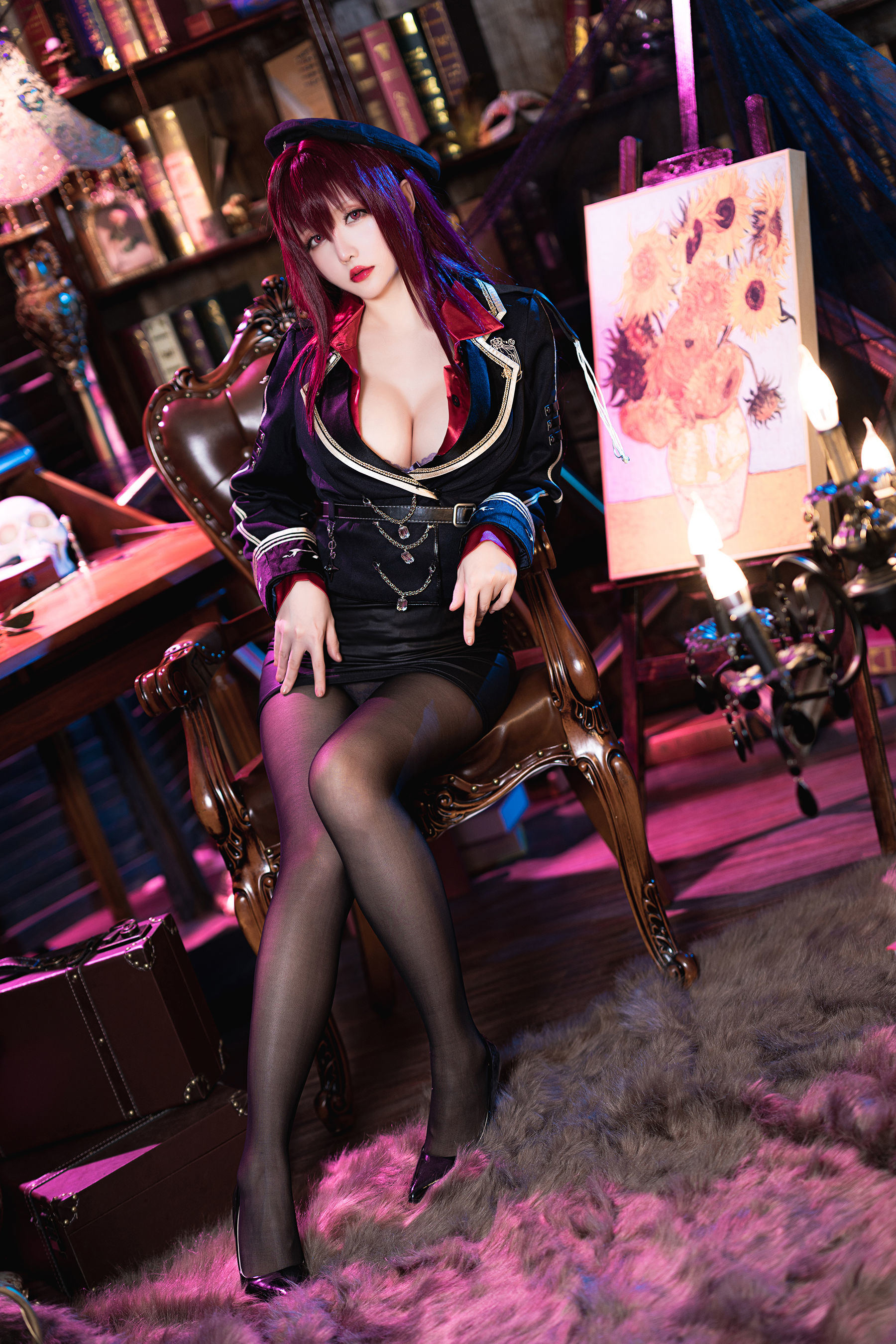 サービスCOS] コスプレイヤーお姉さん 星之迟迟 - スカサハ-真紅教銃