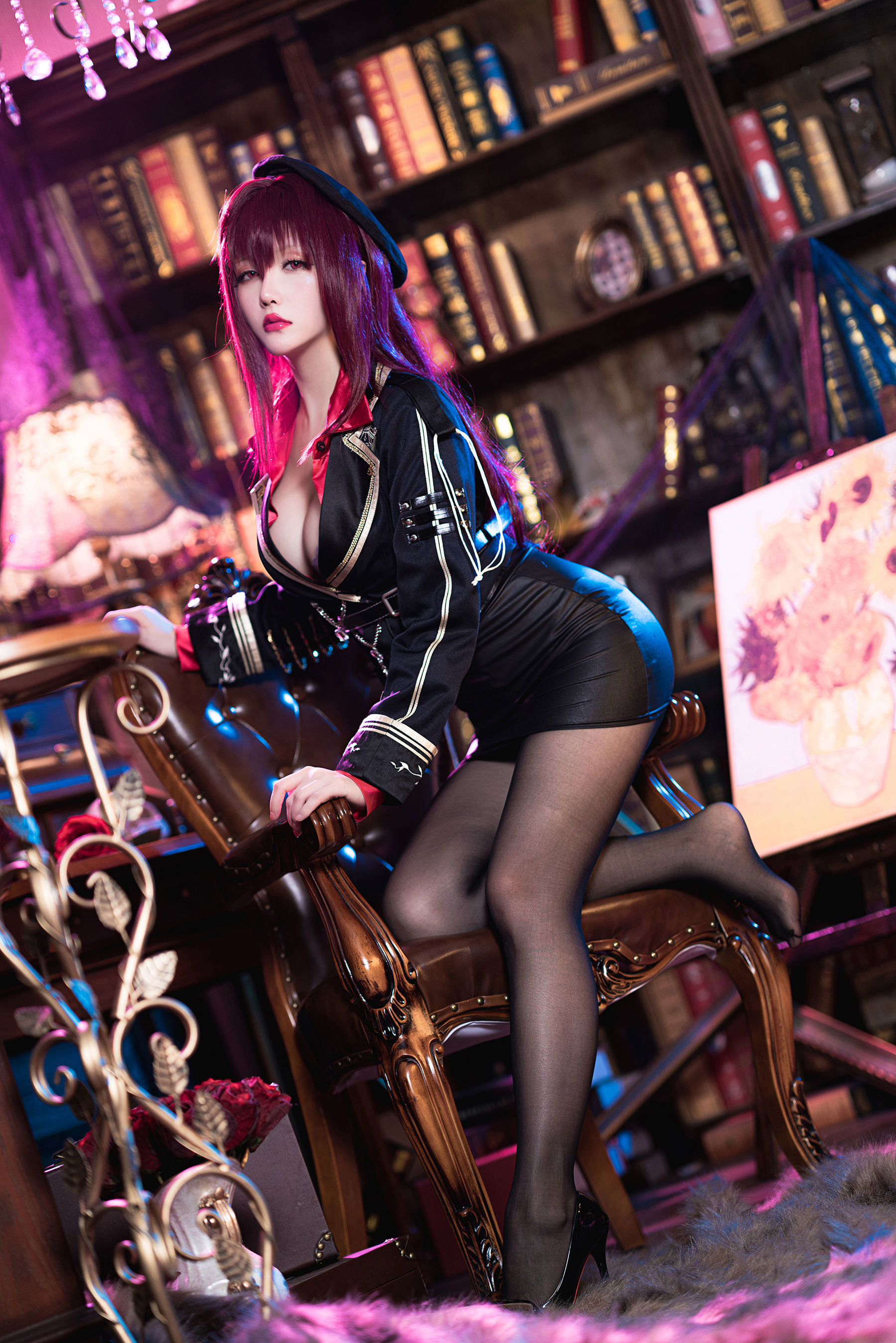サービスCOS] コスプレイヤーお姉さん 星之迟迟 - スカサハ-真紅教銃