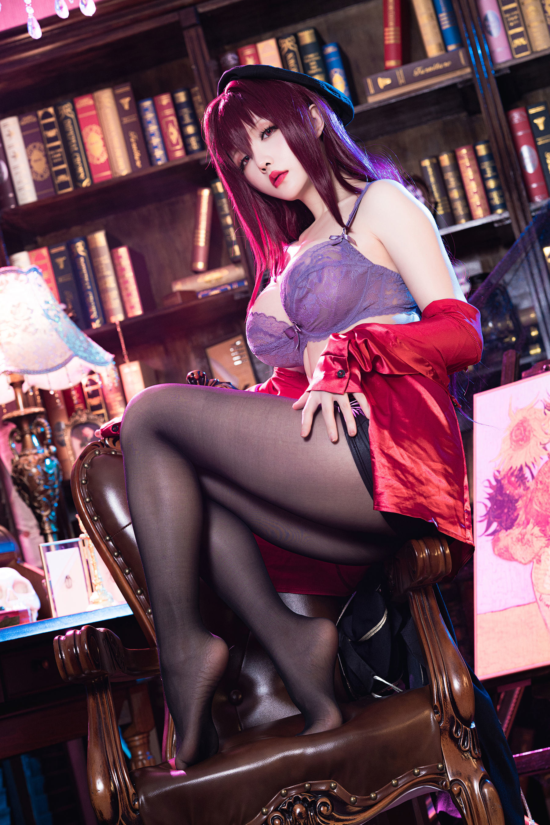 サービスCOS] コスプレイヤーお姉さん 星之迟迟 - スカサハ-真紅教銃