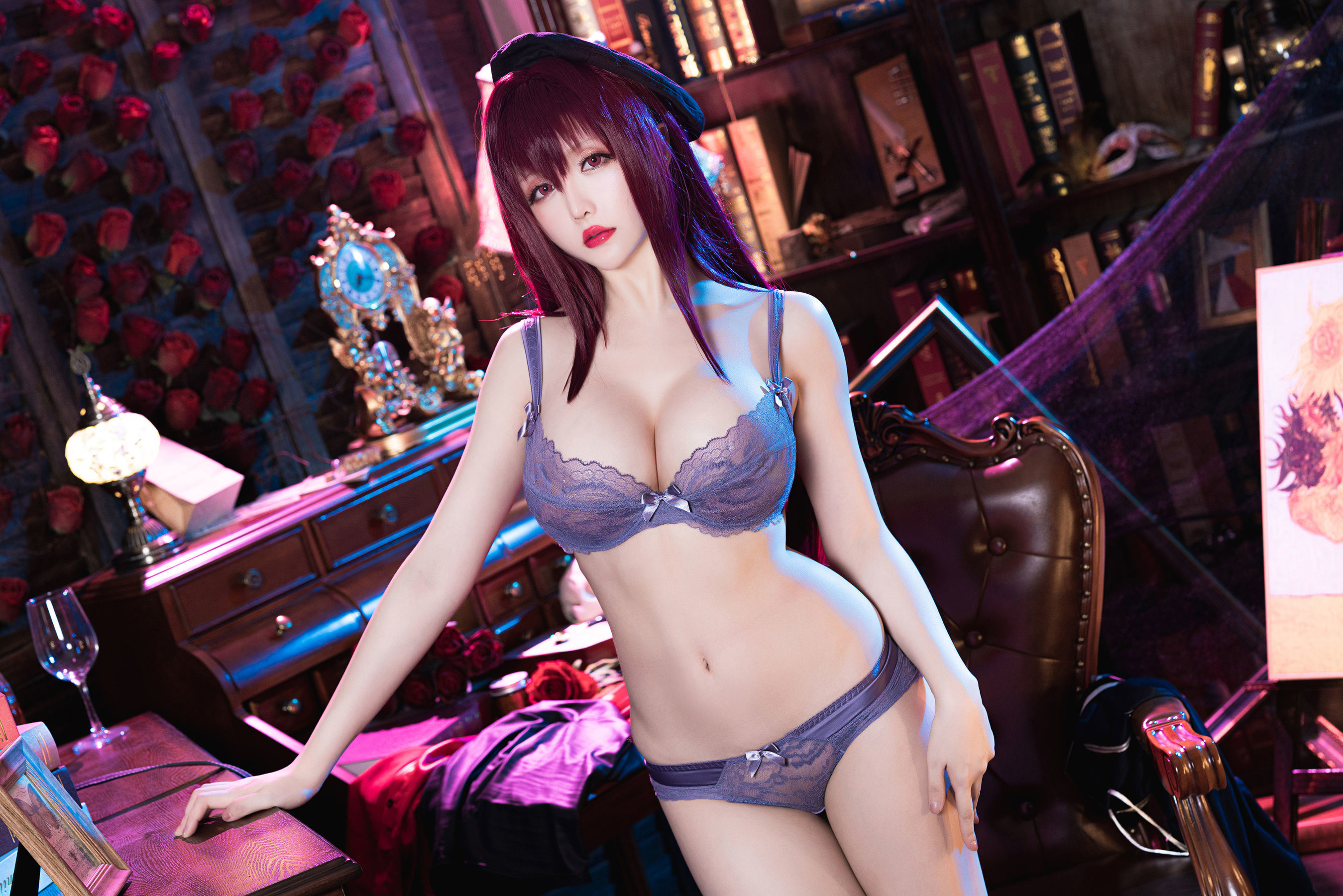 サービスCOS] コスプレイヤーお姉さん 星之迟迟 - スカサハ-真紅教銃