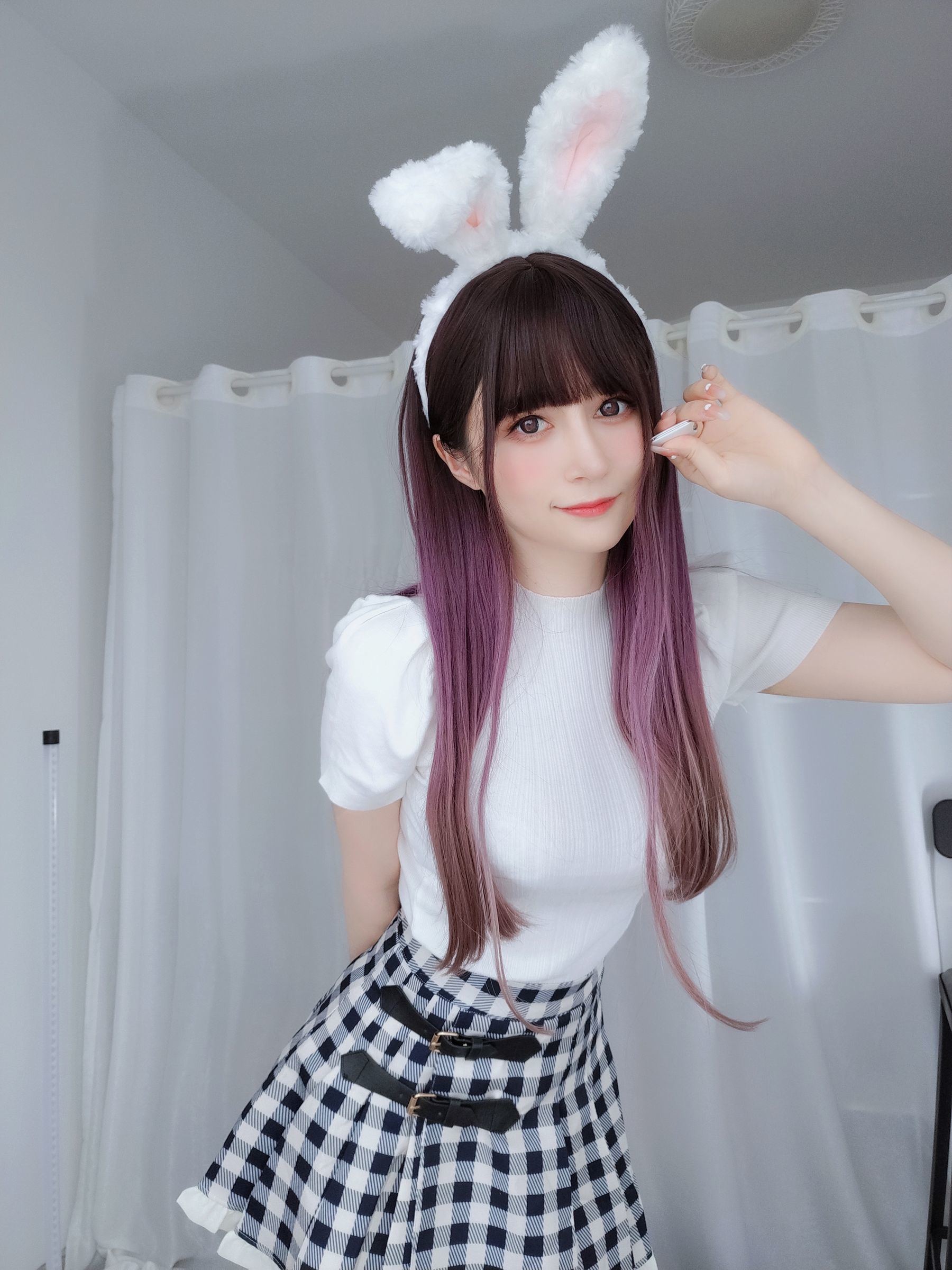 福利COS] Coser小姐姐白銀 - 白絲兔女郎