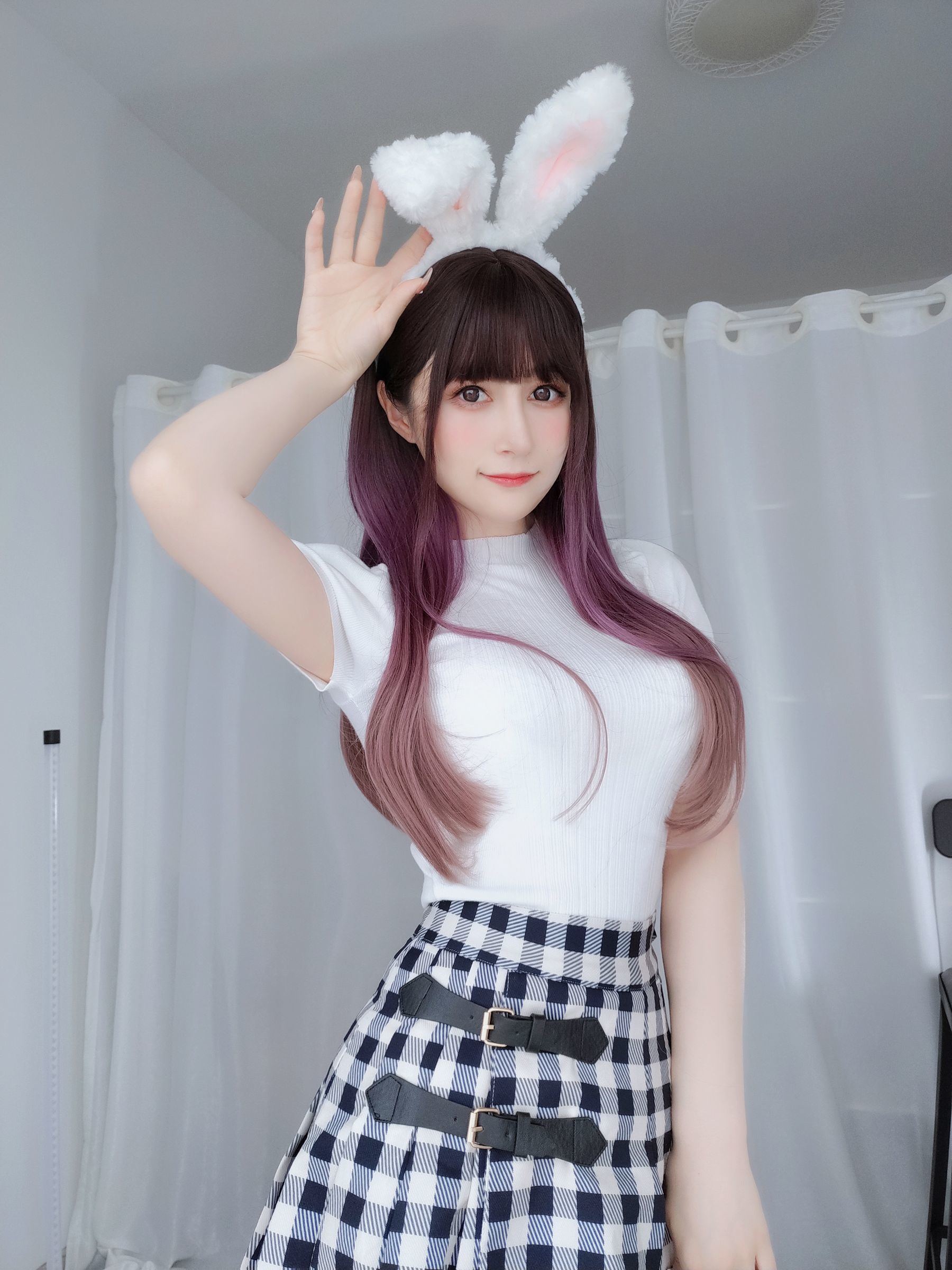 福利COS] Coser小姐姐白銀 - 白絲兔女郎