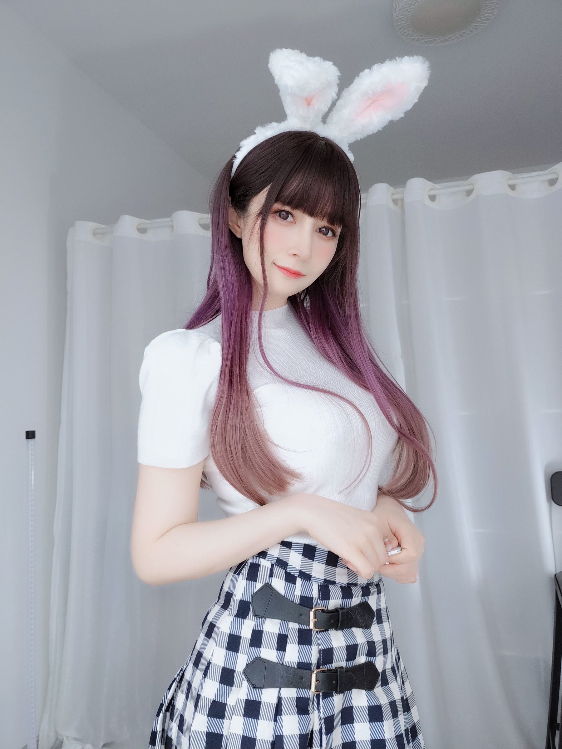 福利COS] Coser小姐姐白銀 - 白絲兔女郎