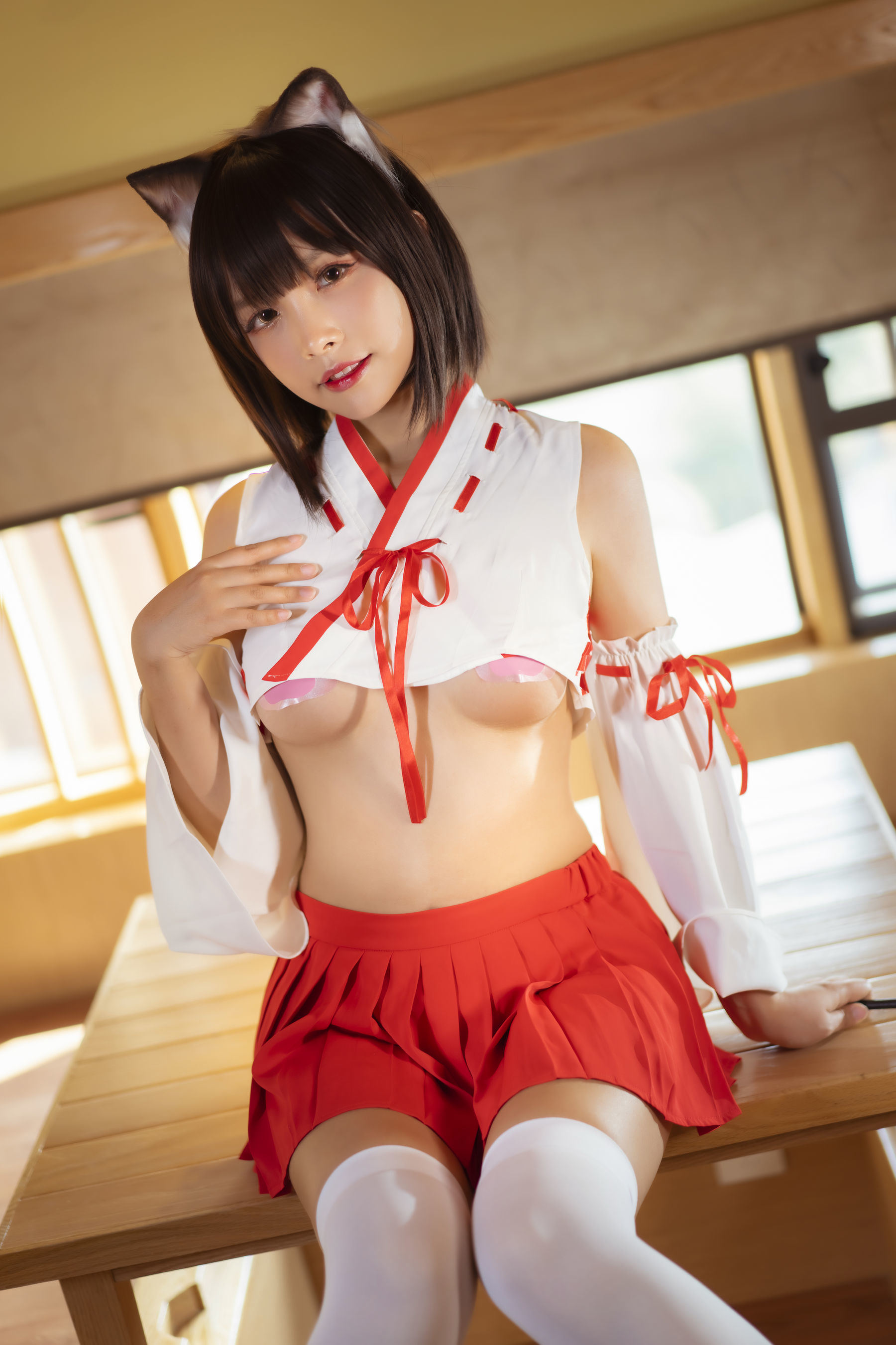 Cosplay Phúc lợi] Neko-Vivi - Miko