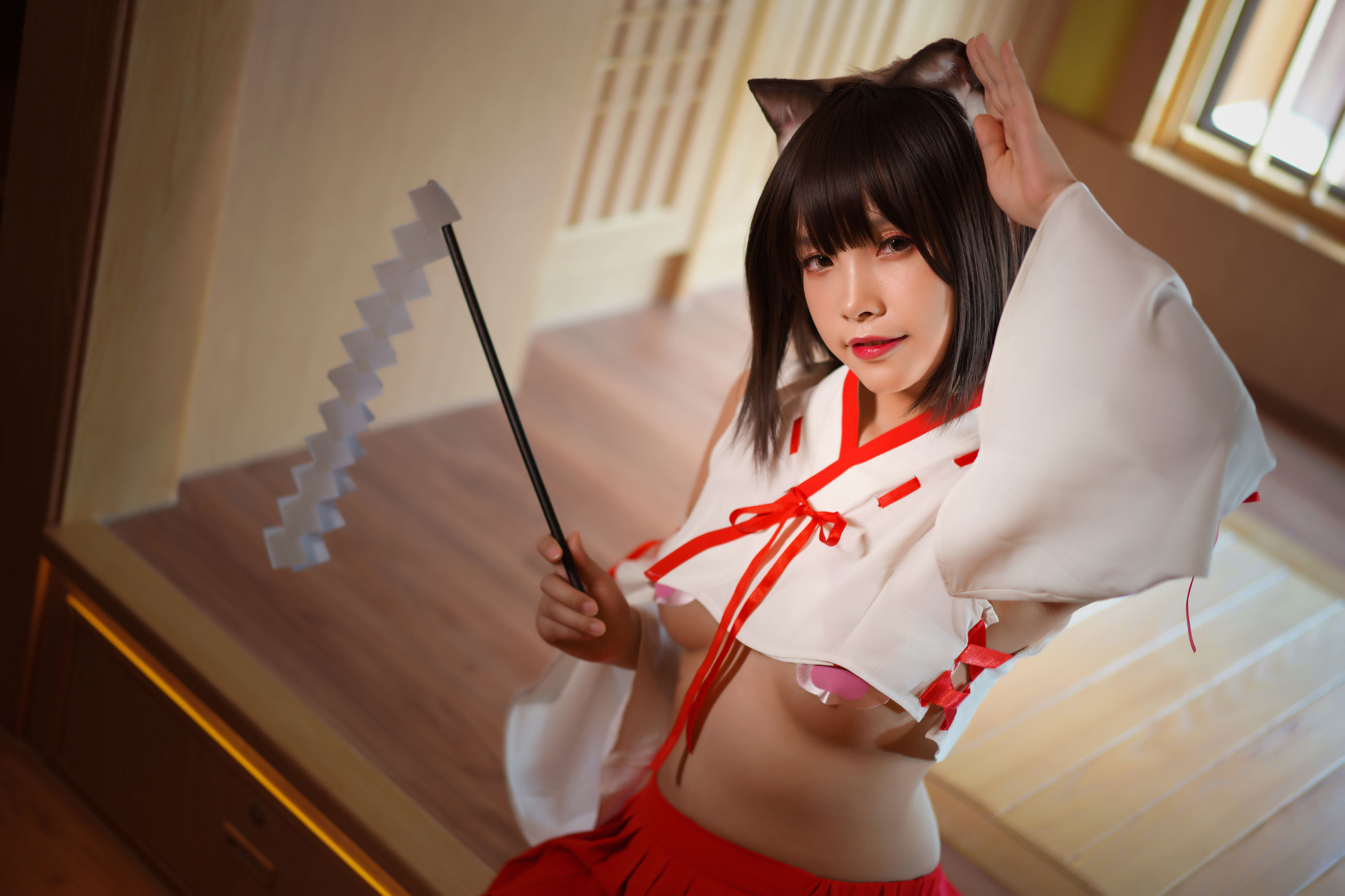 福利COS] ネコ-薇薇 - 巫女