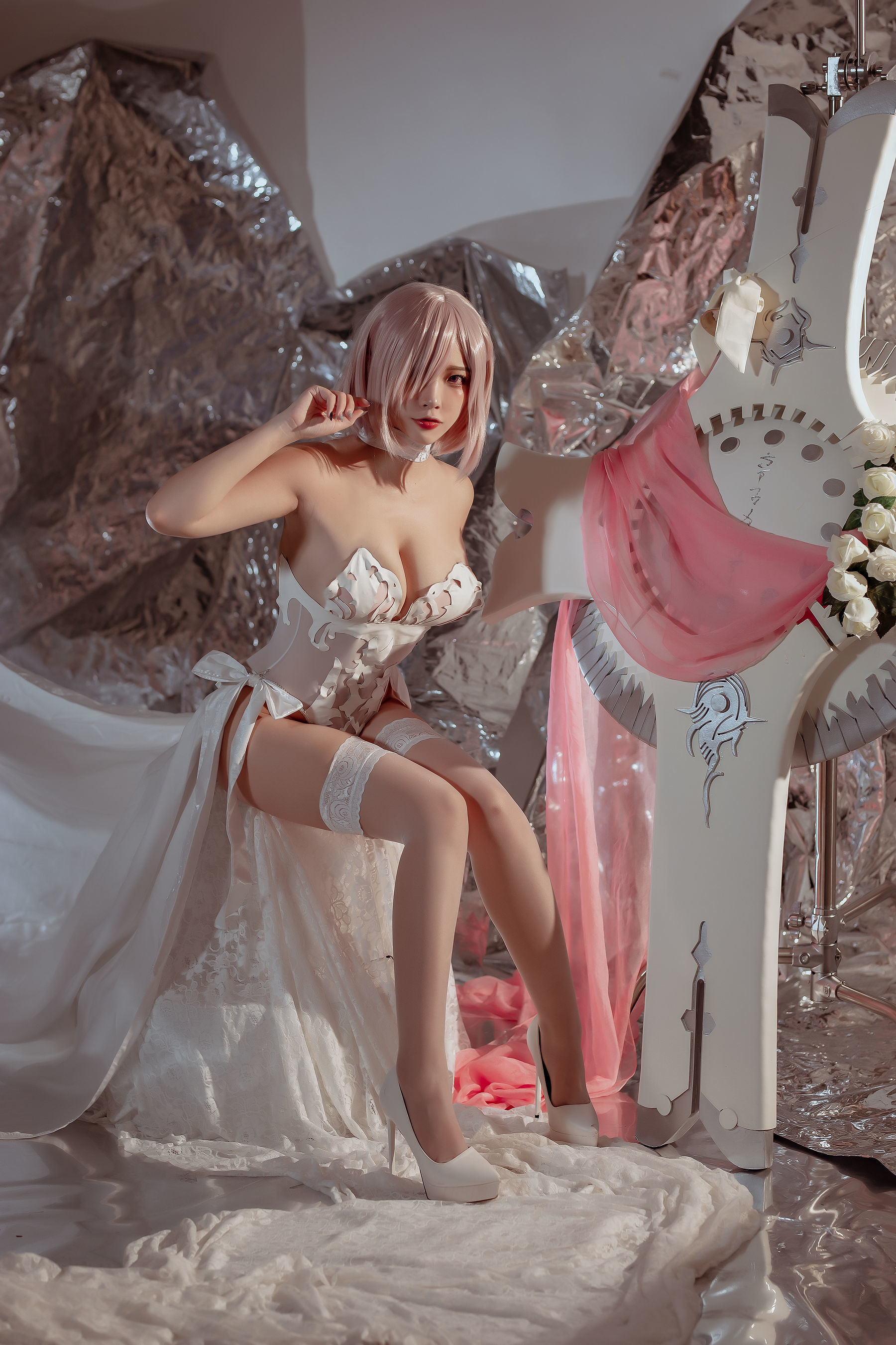 Welfare Cosplay] Popular Cosplayer Nisa - Fate Mashu Wedding Dress