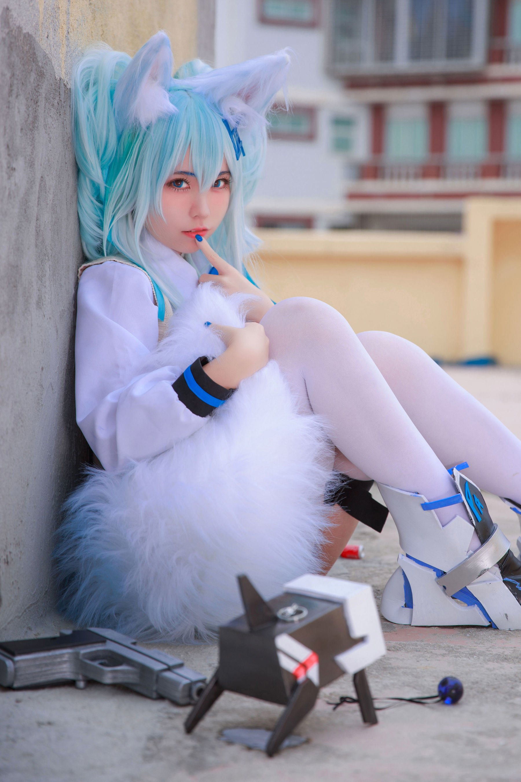 Fan Service Cosplay] Anime Blogger G44 Will Not Be Injured - Girls' Frontline PA15 School Uniform
