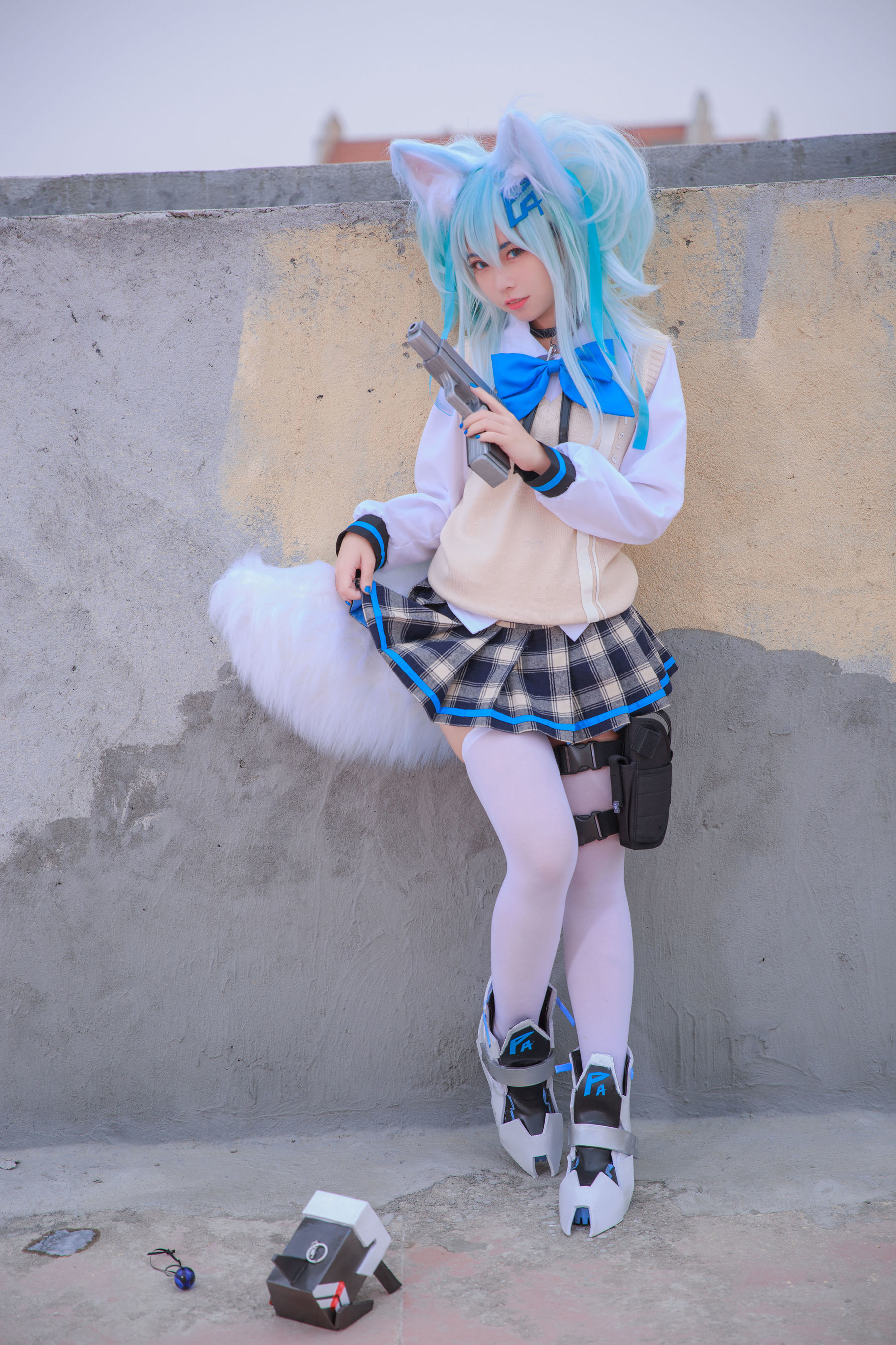 Welfare COS] Blogger Anime G44 Sẽ Không Bị Thương - Girls' Frontline PA15 Trang phục học sinh